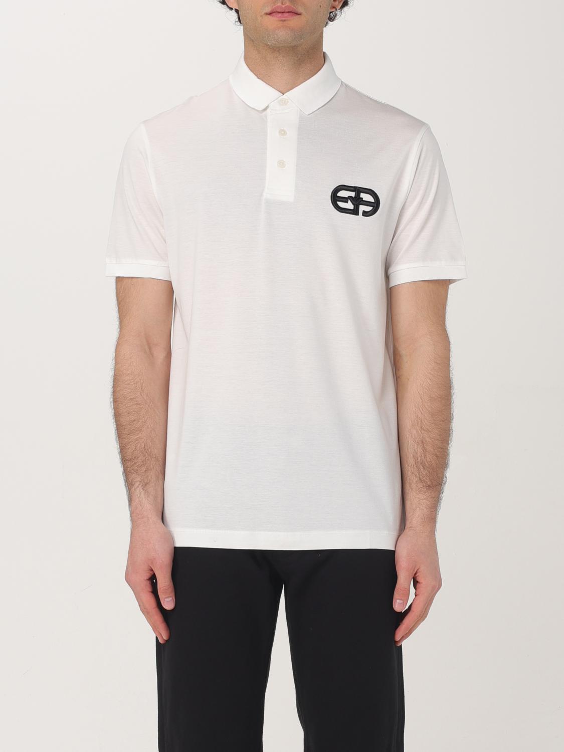 Emporio Armani Logo-embroidered T-shirt In Weiss