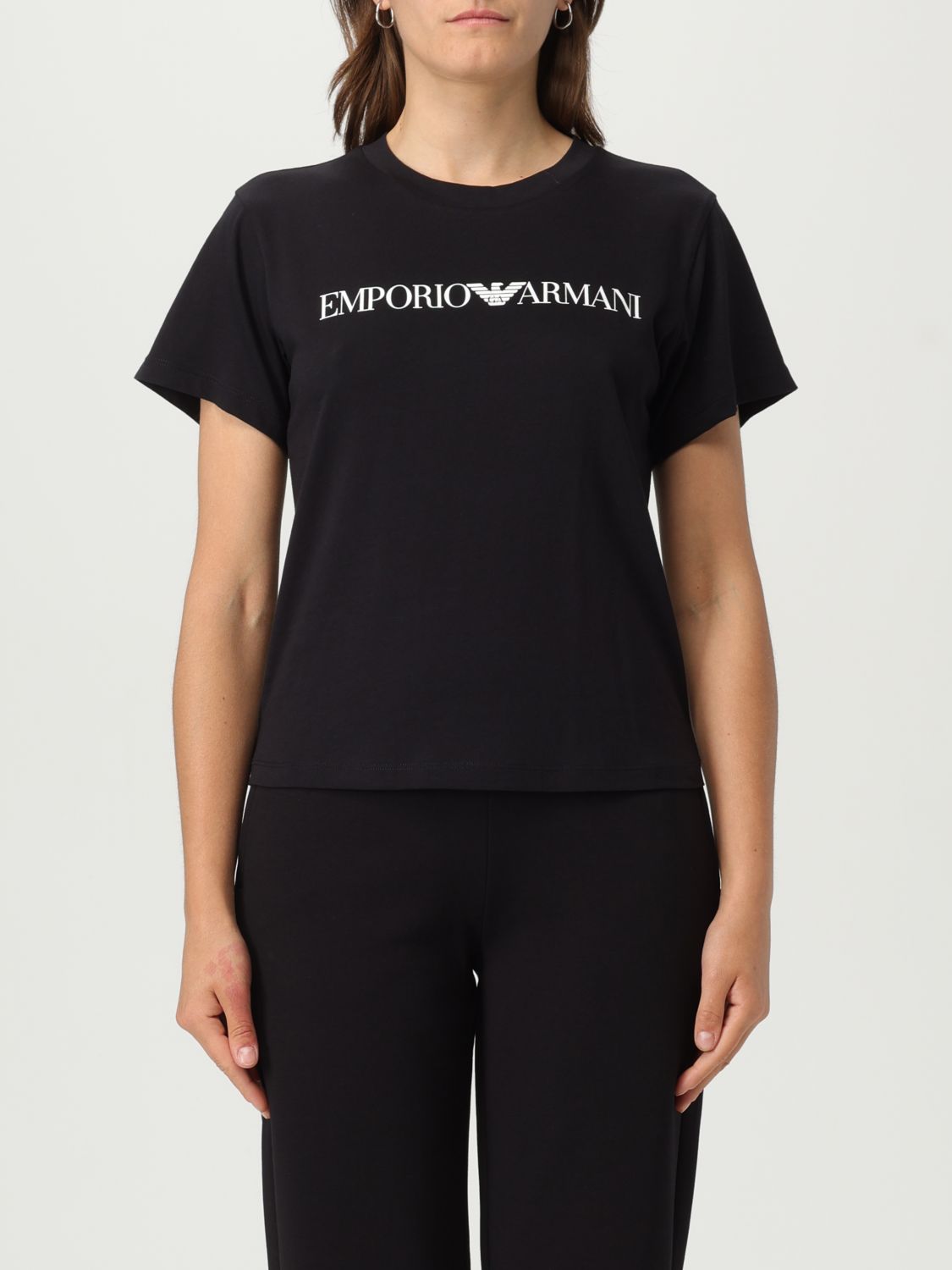 Shop Emporio Armani T-shirt Woman Color Blue