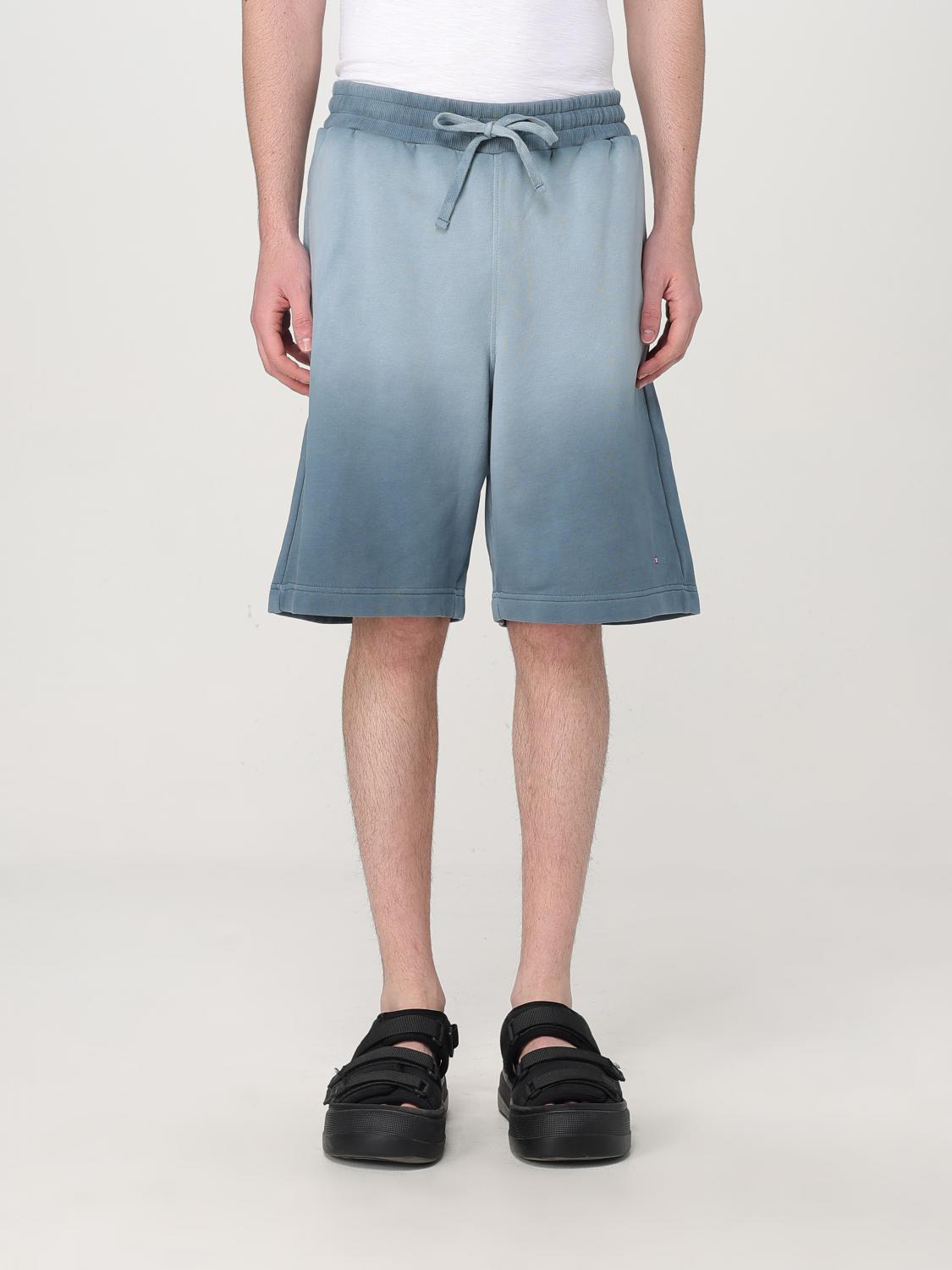 Diesel P-crowne-r1 Cotton Bermuda Shorts In Blue