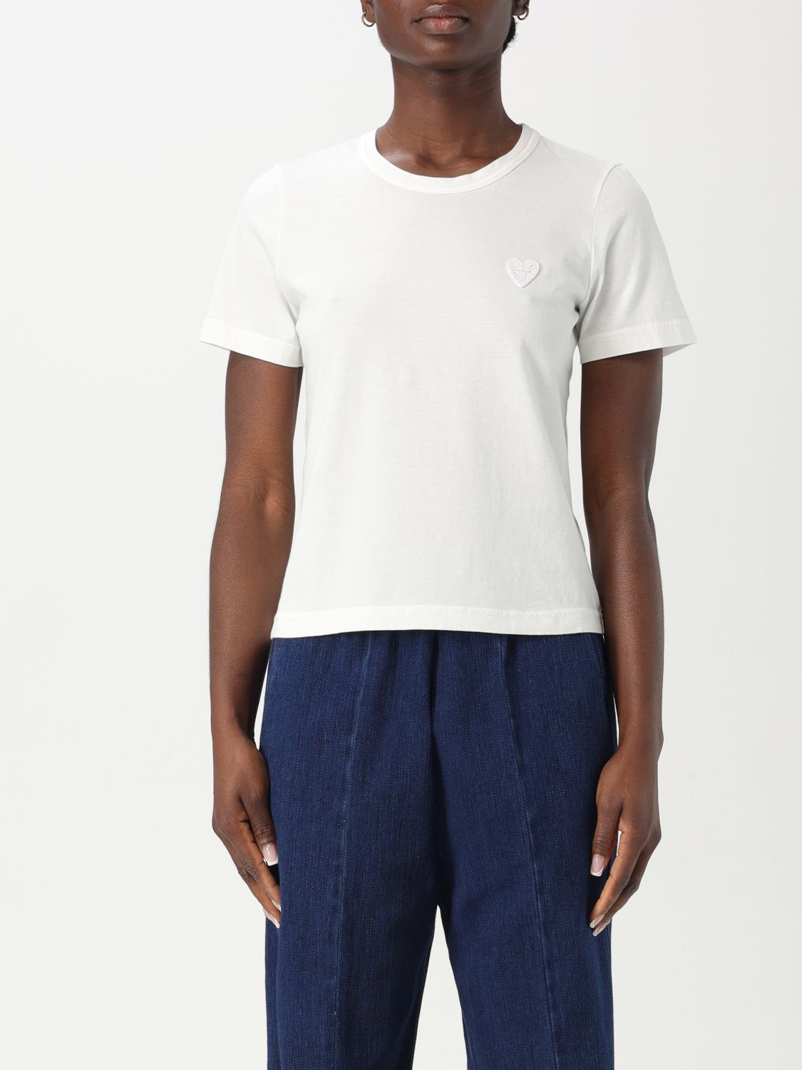 Shop Forte Forte T-shirt Woman Color White