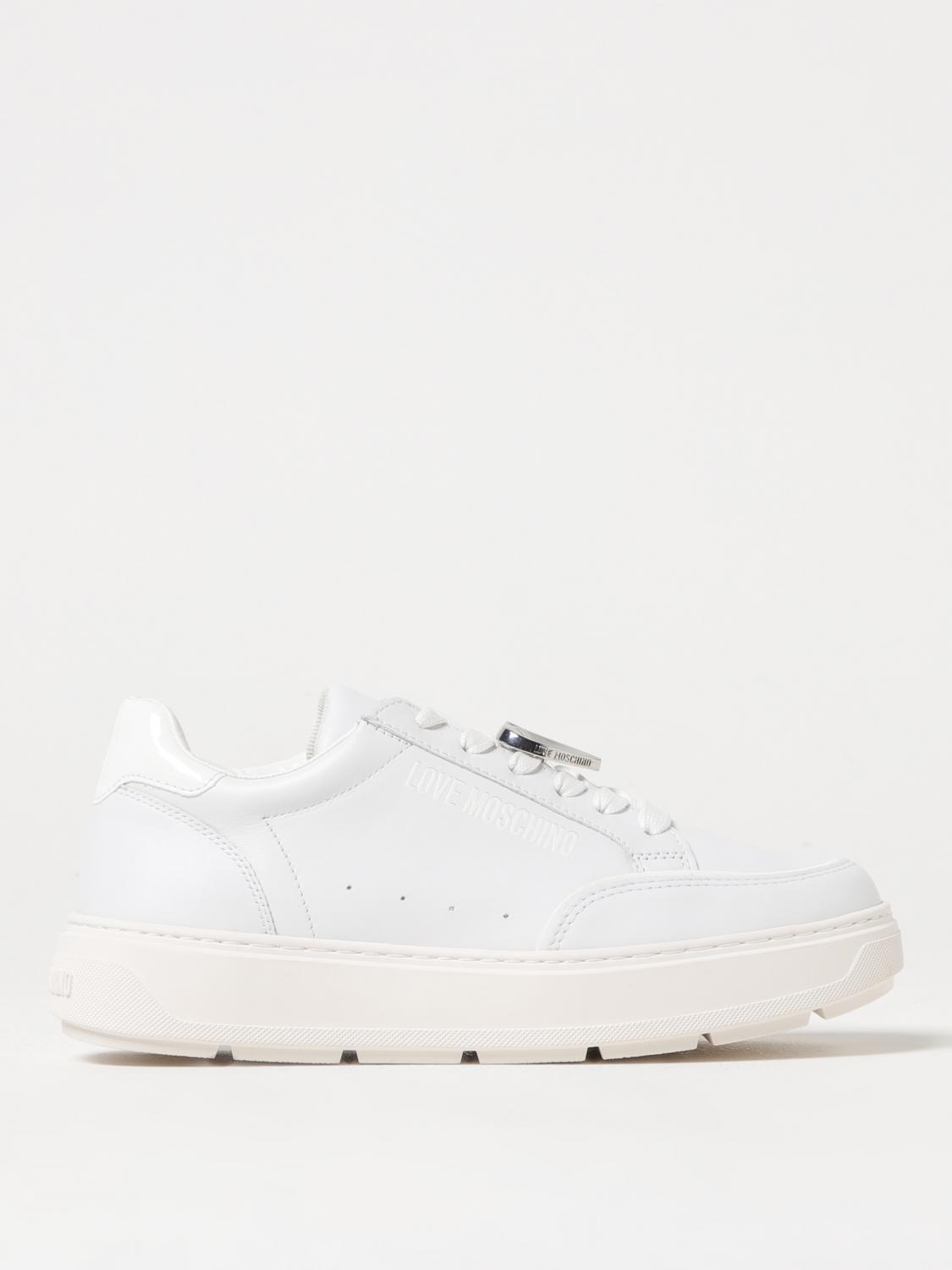 Shop Love Moschino Sneakers Woman Color White In Weiss