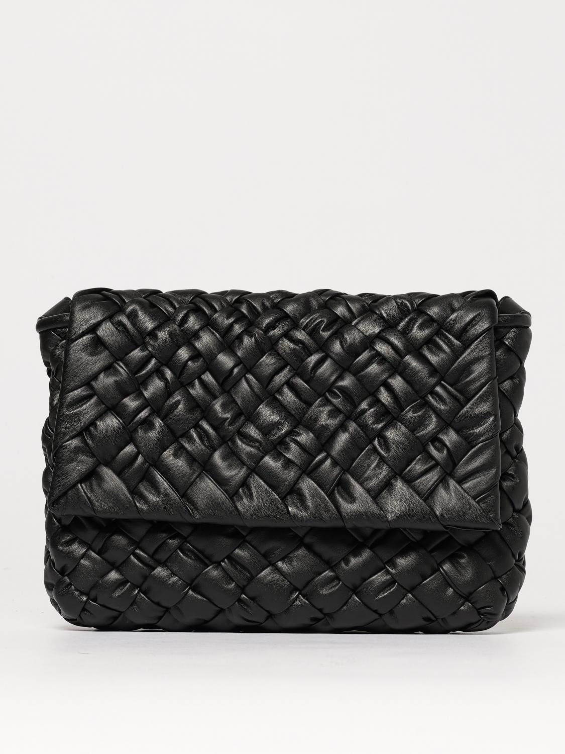 Bottega Veneta Rumple Messenger Crossbody Bag In Black