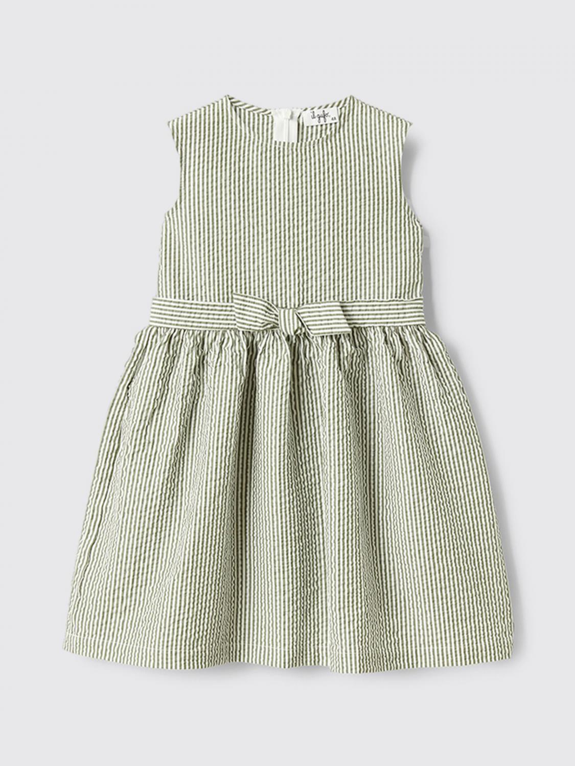 IL GUFO Kleid Kinder Farbe Grasgrün