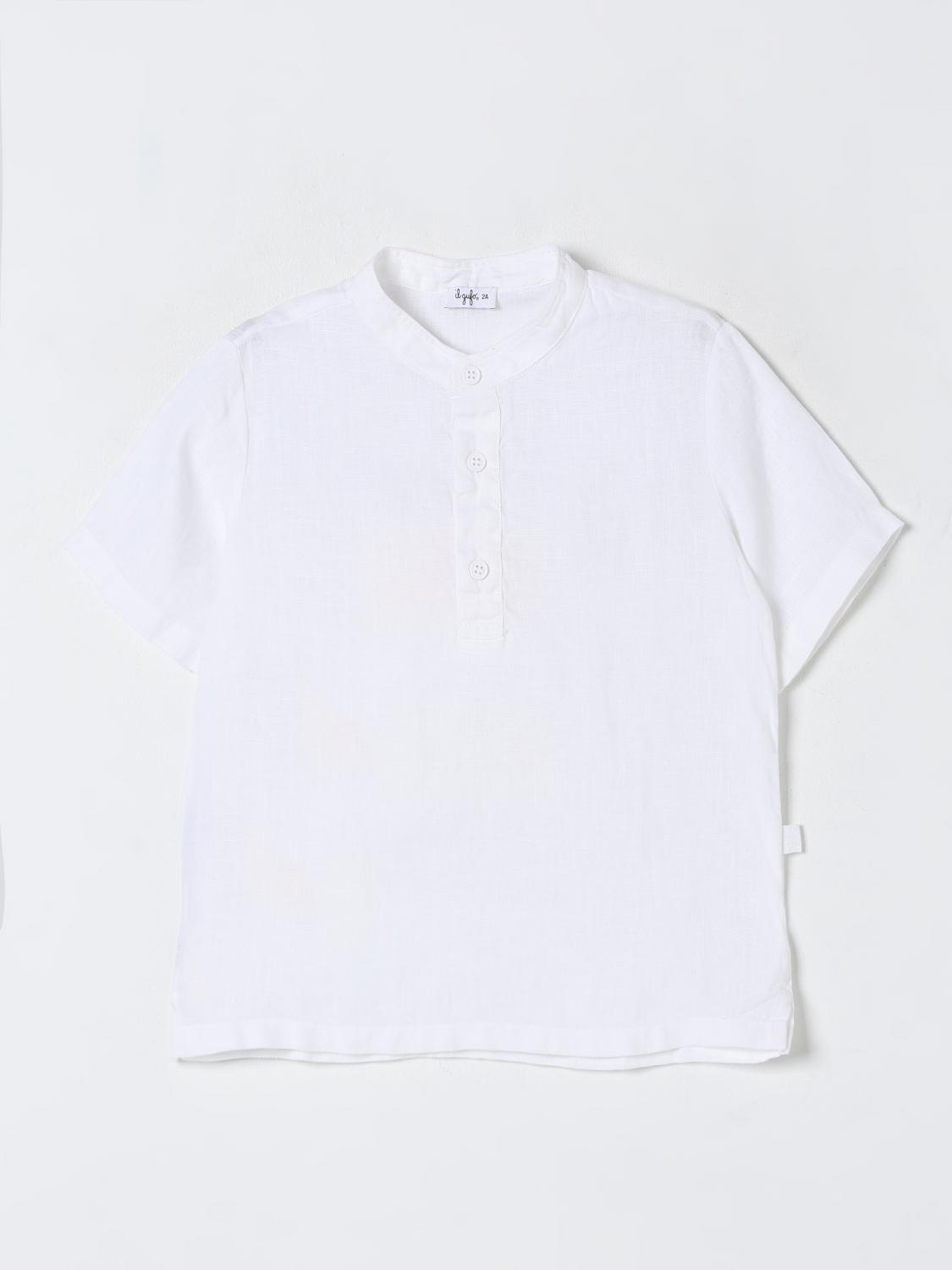 Il Gufo Hemd  Kinder Farbe Weiss In Weiss