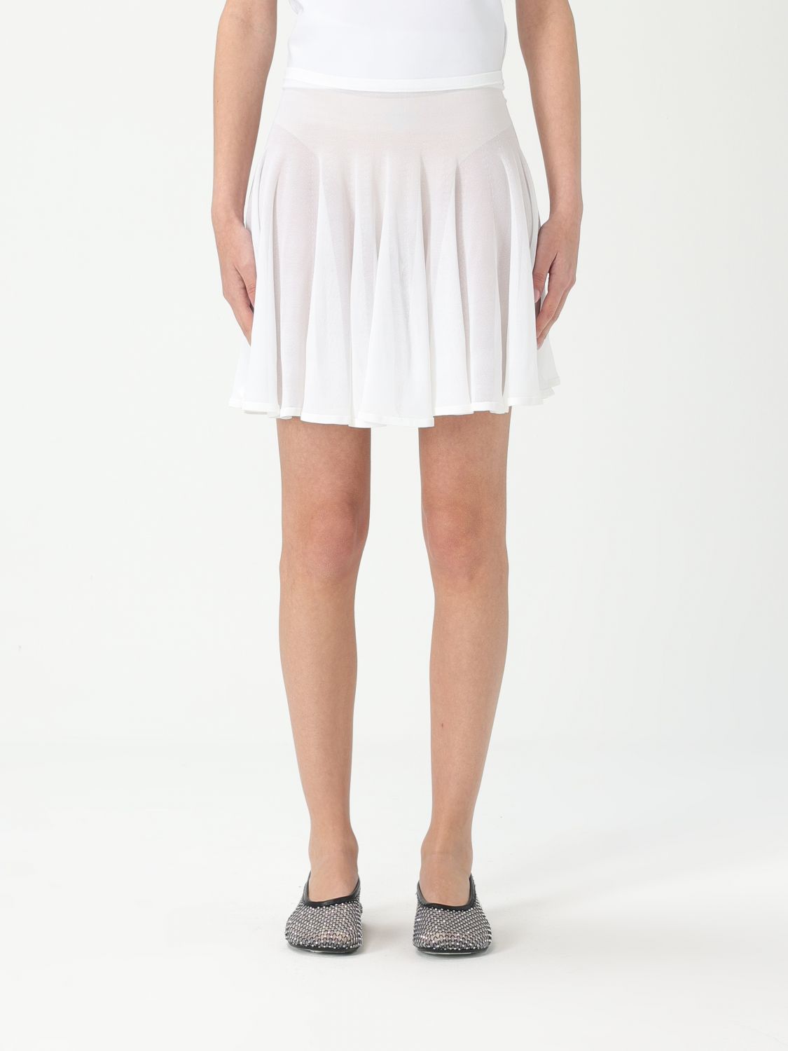 Shop Alaïa Skirt Woman Color White