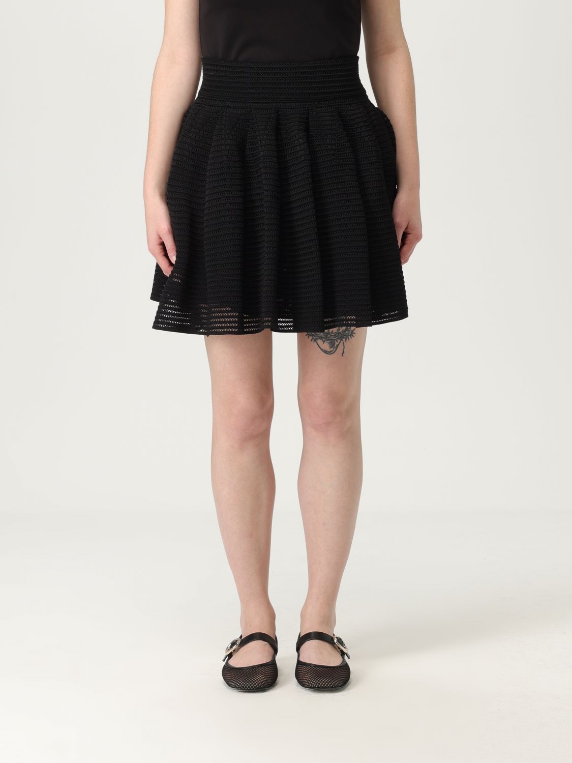 Alaïa Full Skirt With Pleated High Waist