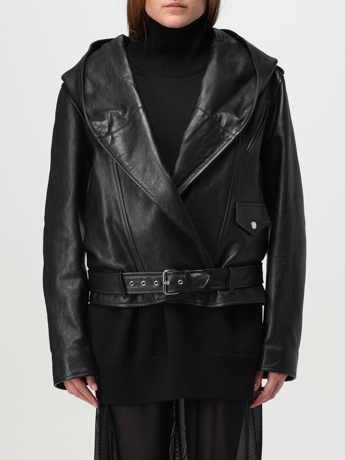Shop Alaïa Jacket Woman Color Black