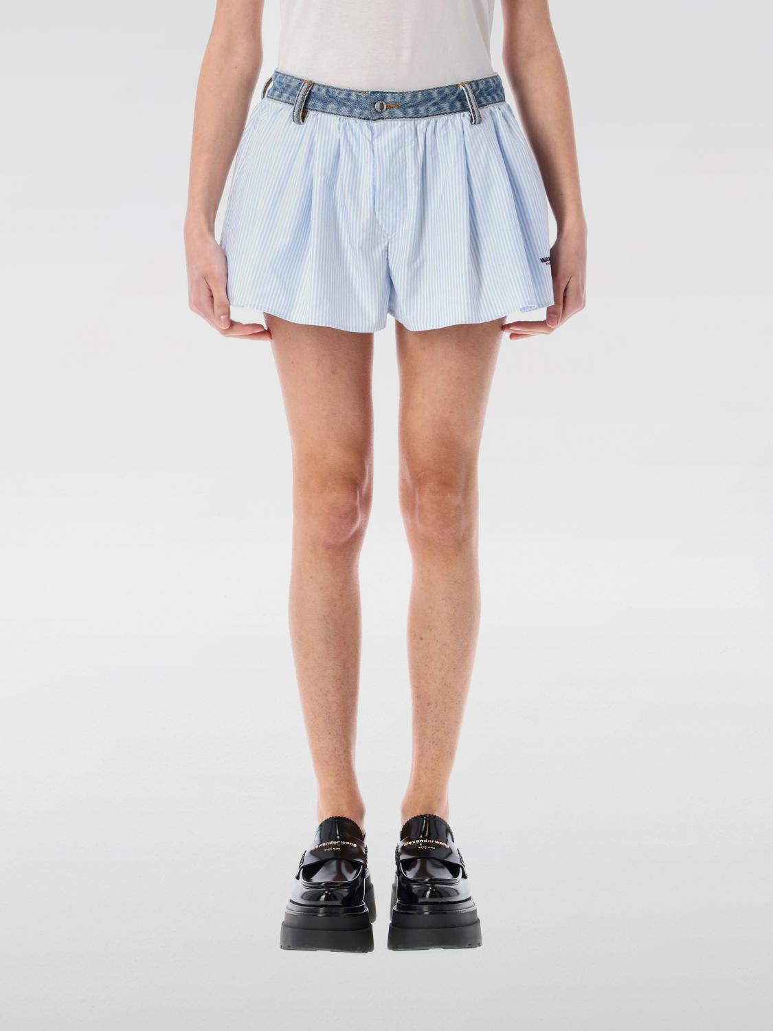 Alexander Wang Pinstripe Boxer-style Mini Shorts