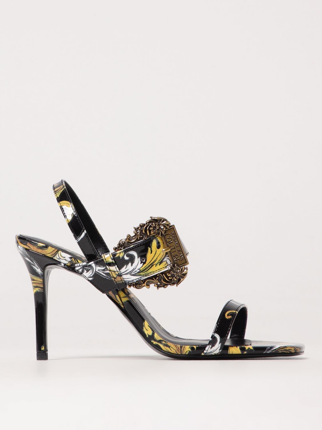 VERSACE JEANS COUTURE HEELED SANDALS VERSACE JEANS COUTURE WOMAN COLOR BLACK G69363002
