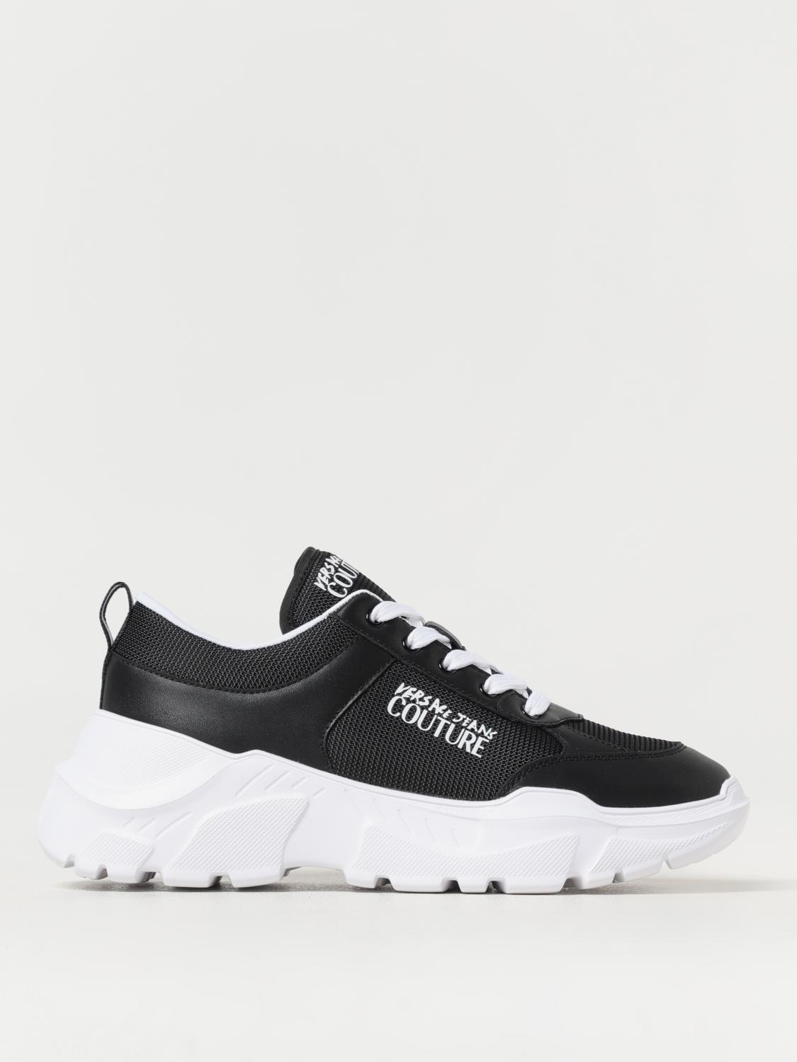 Versace Jeans Couture Black Speedtrack Sneakers In Schwarz