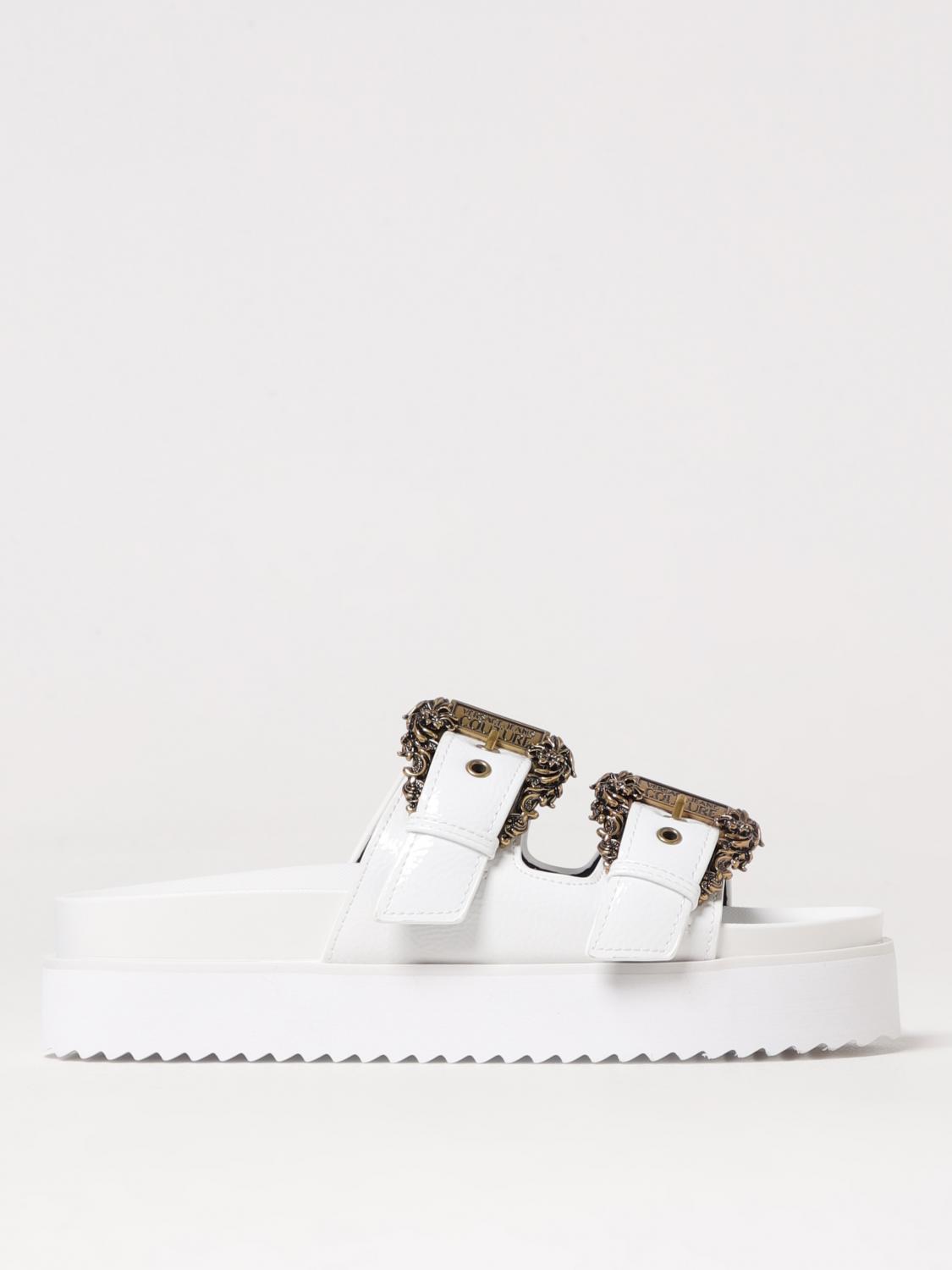 Versace Jeans Couture Arizona Rubber Slides In ホワイト