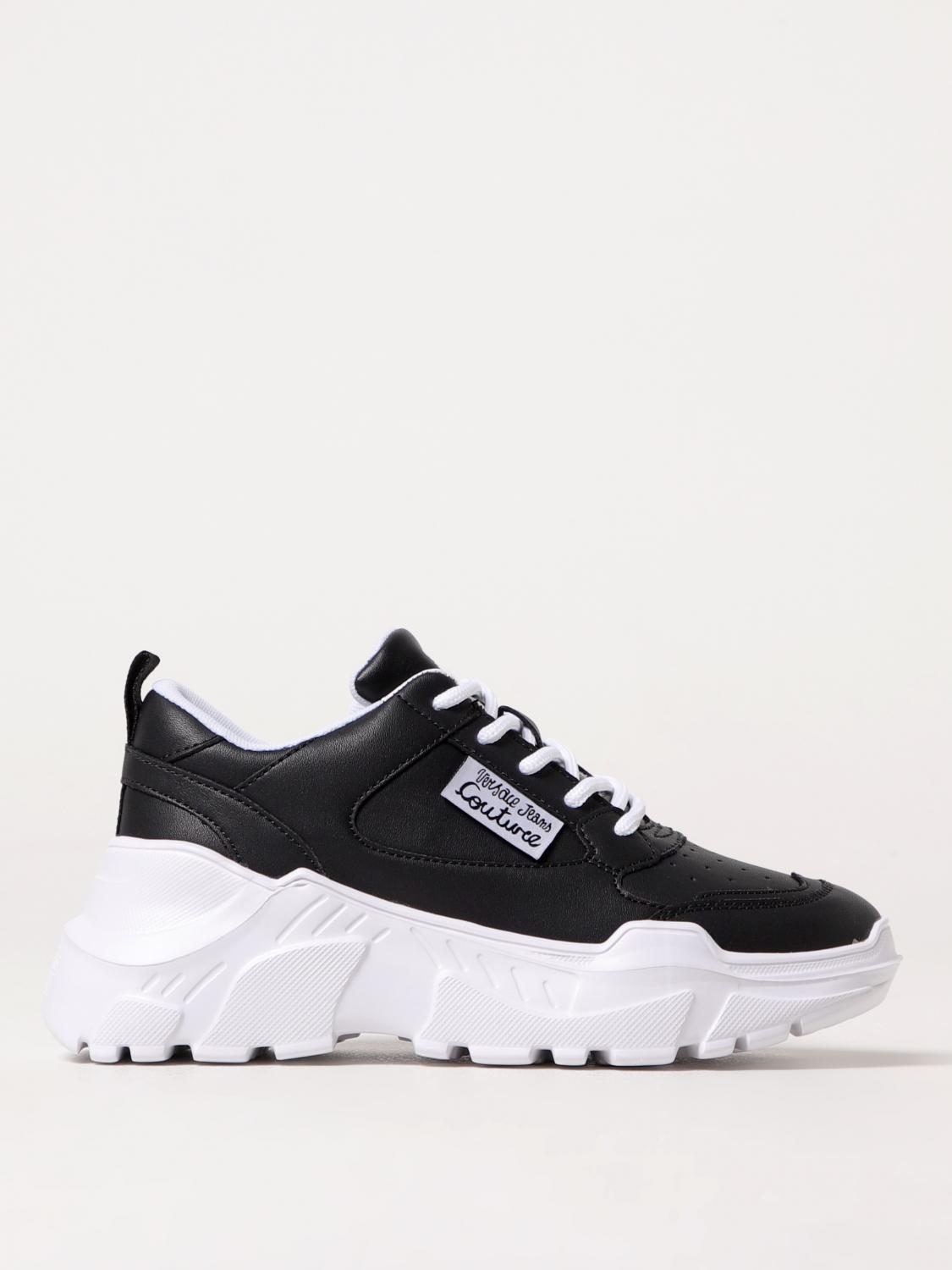 Shop Versace Jeans Couture Sneakers Woman Color Black In Schwarz