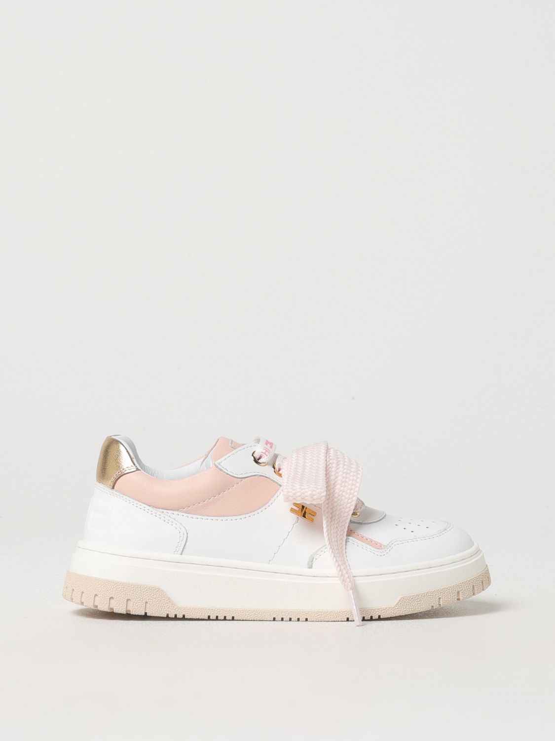 Shop Elisabetta Franchi La Mia Bambina Sneakers Kids Color White In ホワイト