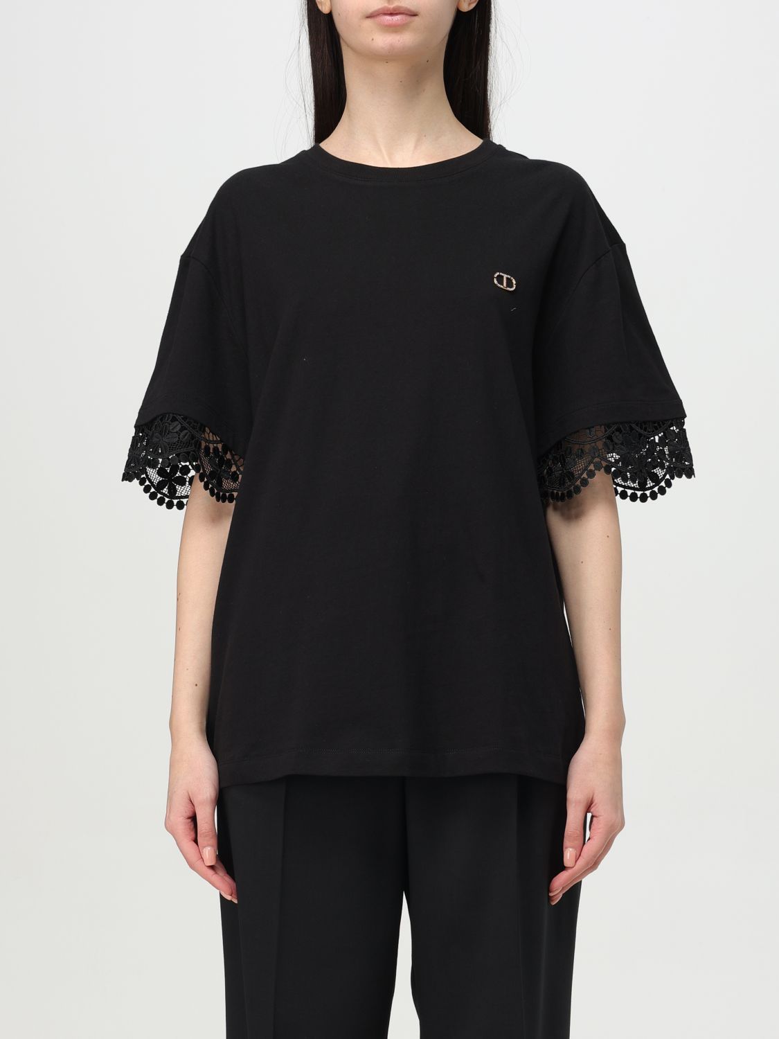 TWINSET T-SHIRT TWINSET WOMAN COLOR BLACK G69495002