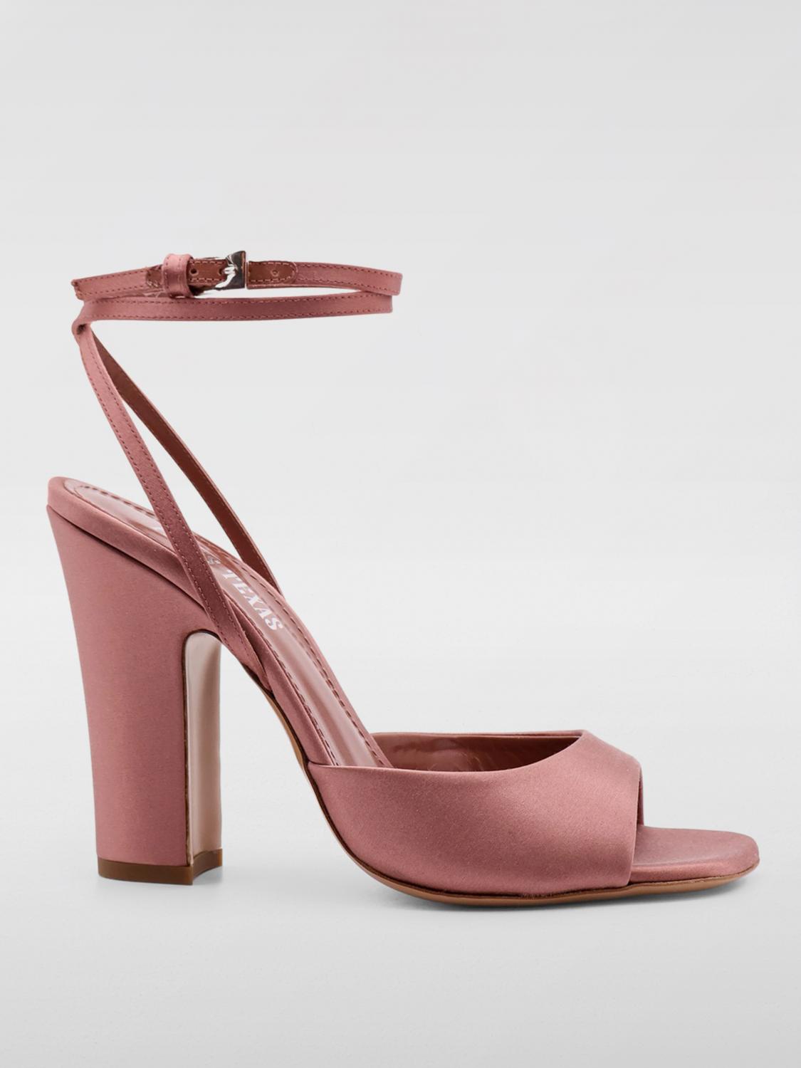 Paris Texas Lara Satin Sandals In Pink