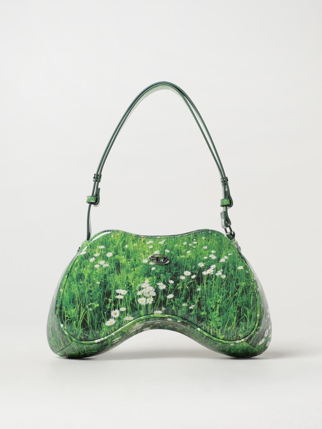 Diesel Women Play Shoulder Bag In Green