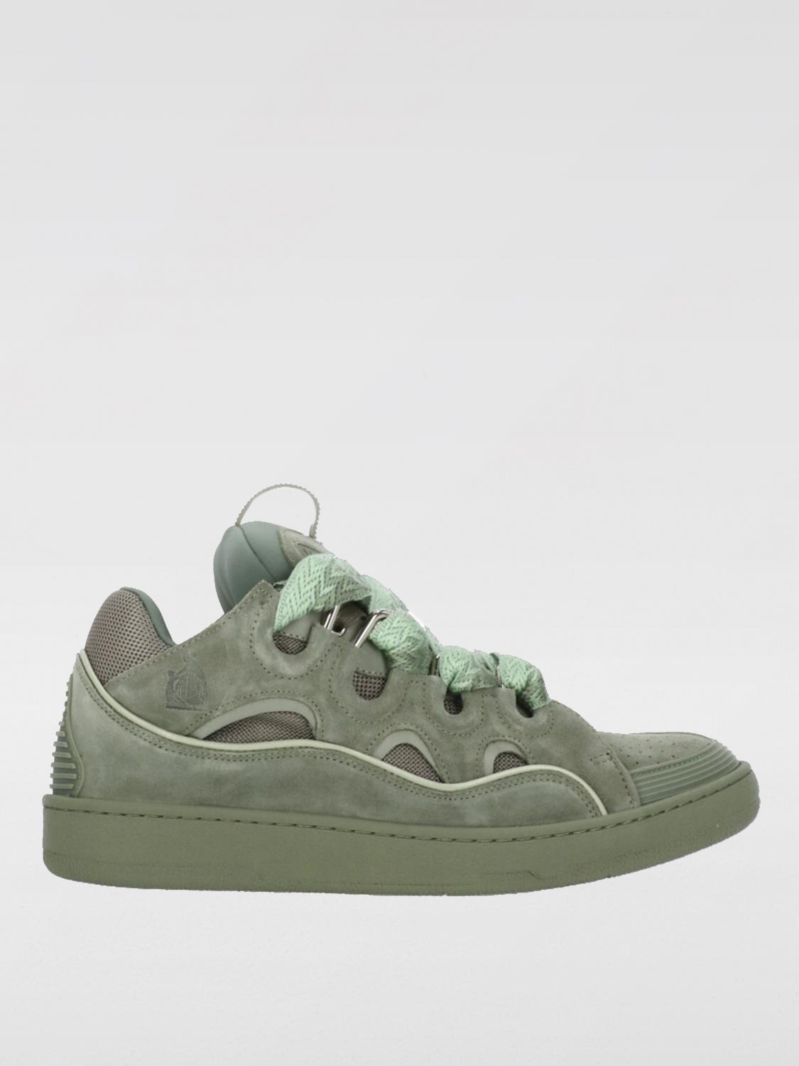 Lanvin Curb Sneakers In Green