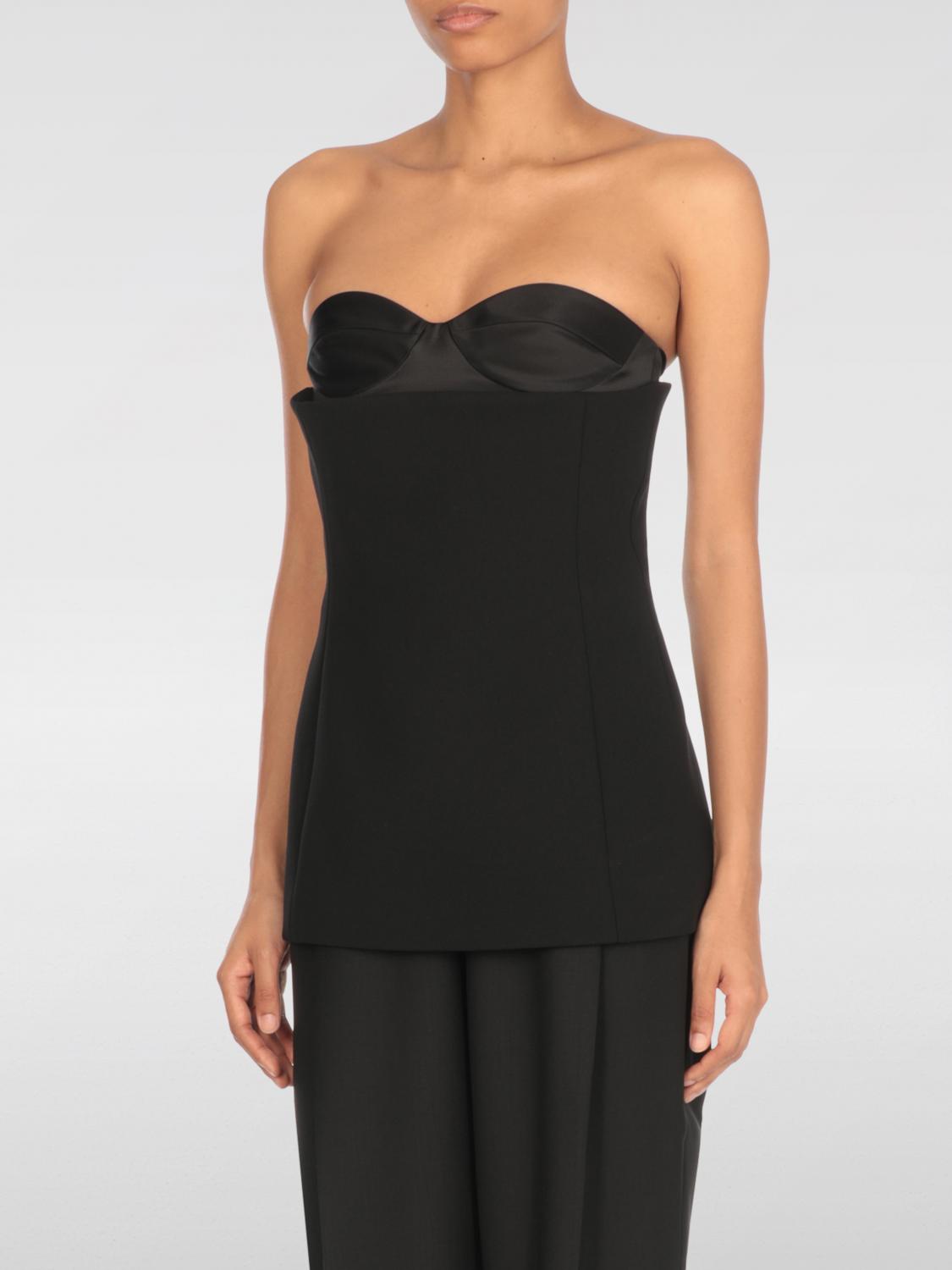 Khaite Ayla Crepe Bustier Top