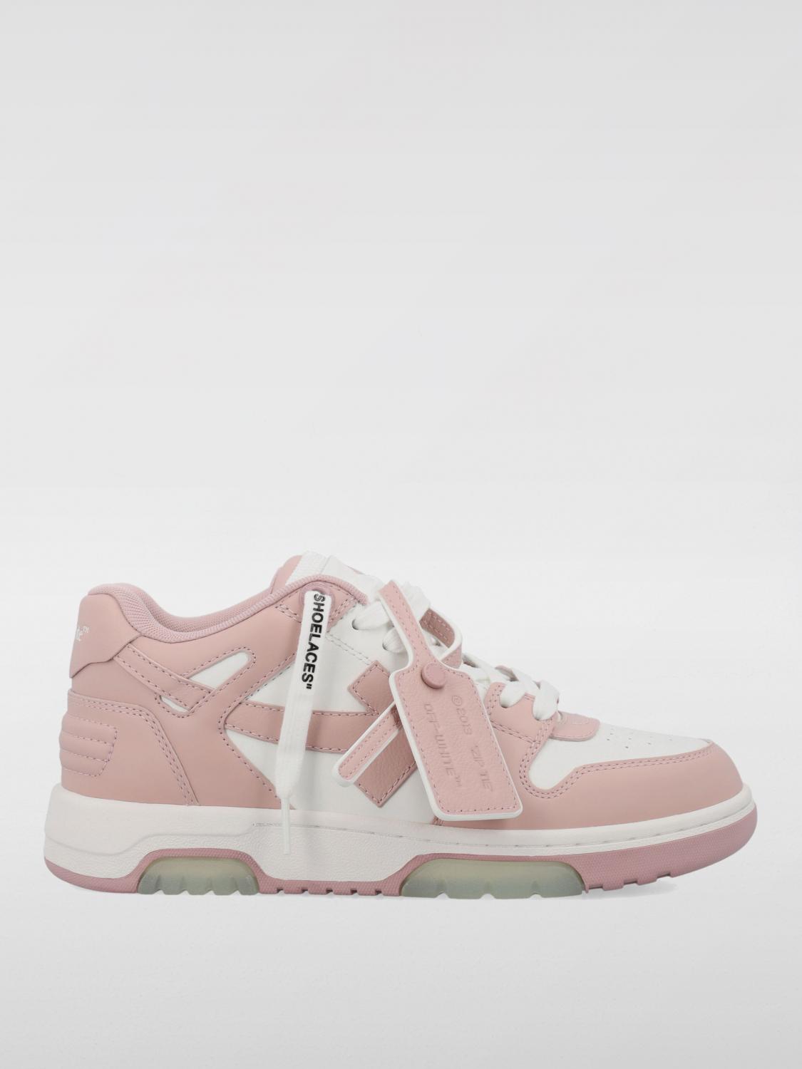 Off-white Out Of Office Leather Sneakers In Pink