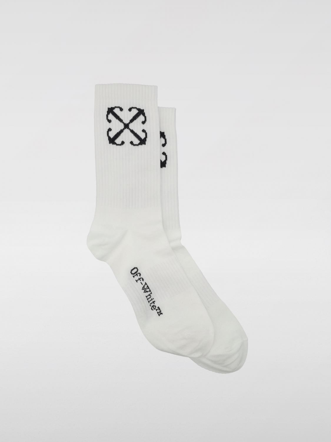 Off-white Arrows-motif Cotton Socks In Schwarz