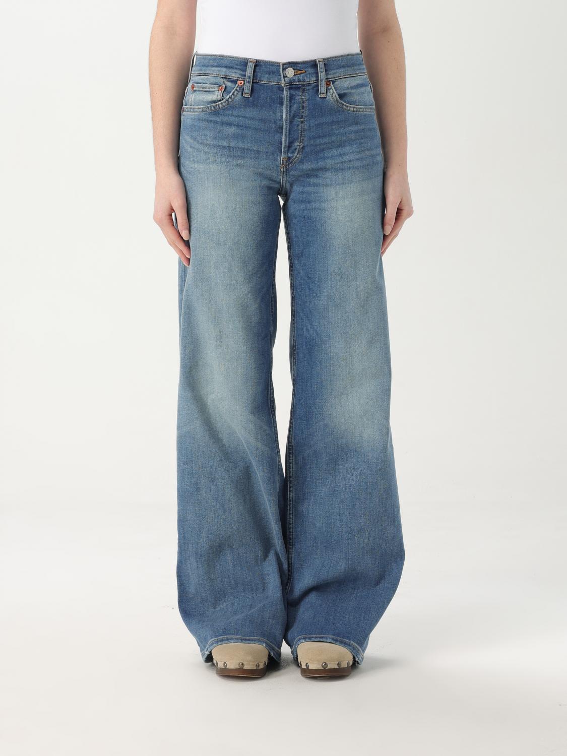 Re/done Jeans Woman Color Denim In Denim