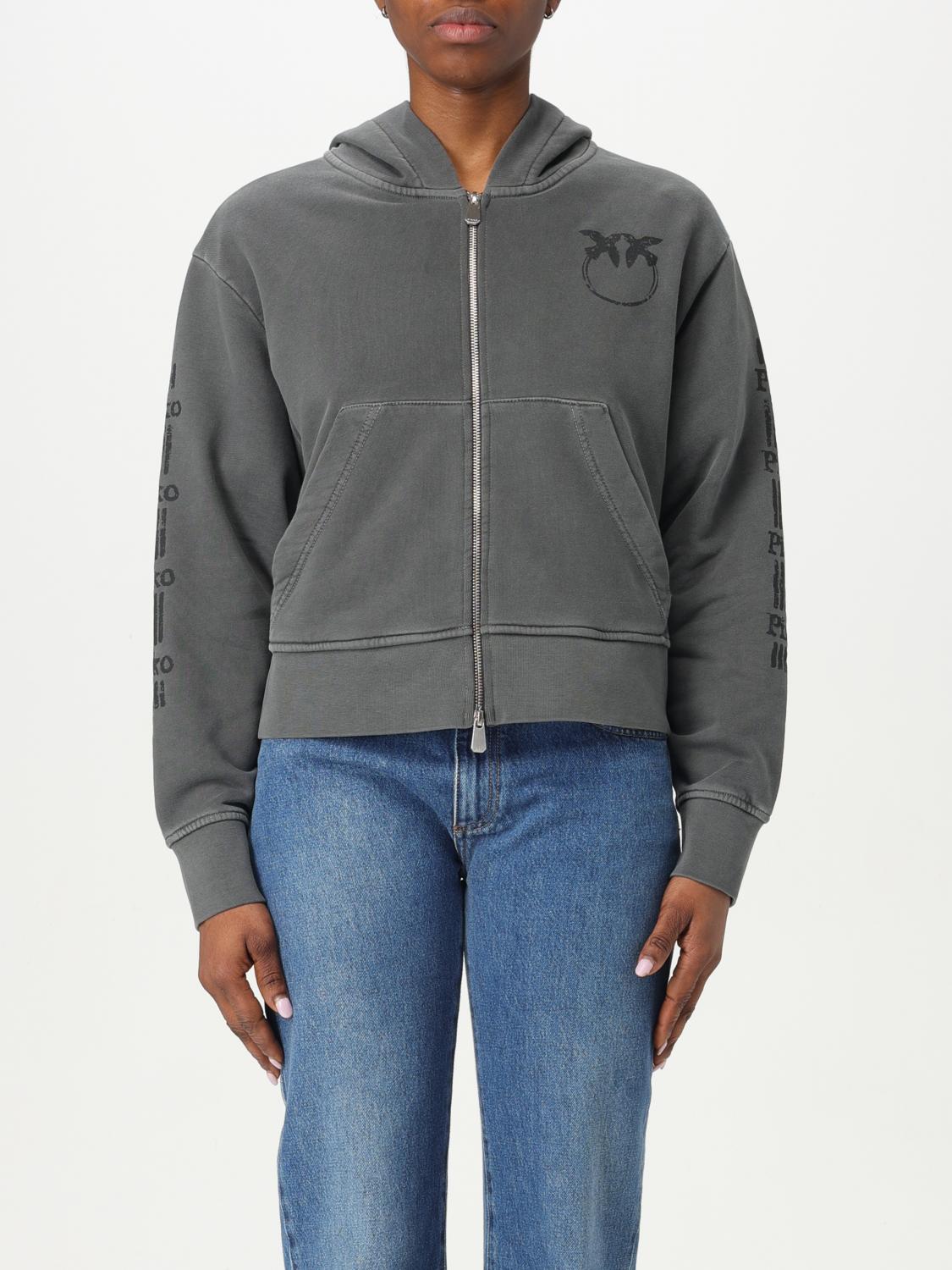 Shop Pinko Sweatshirt Woman Color Grey 1
