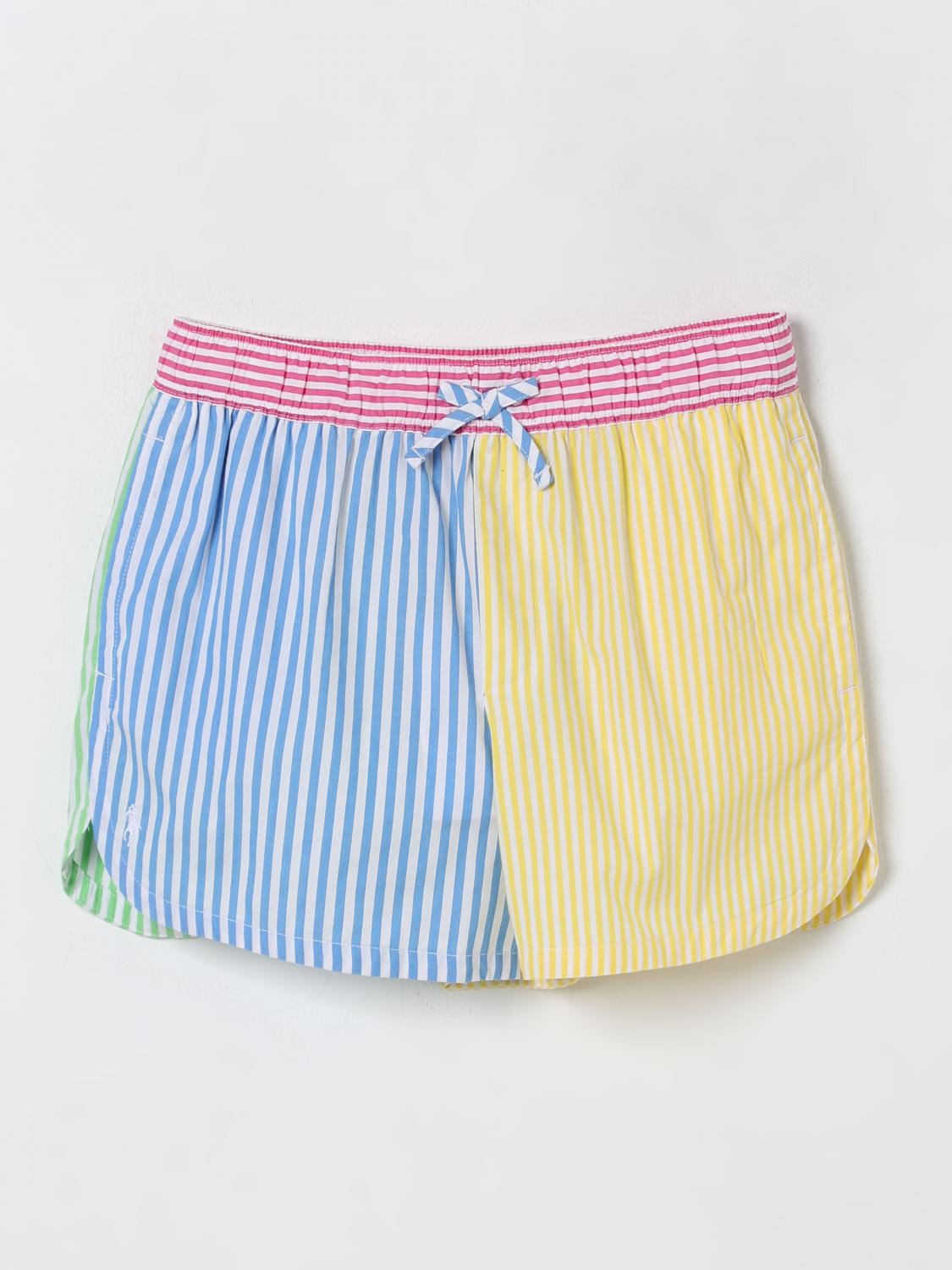 Polo Ralph Lauren Striped Cotton Fun Short In Red