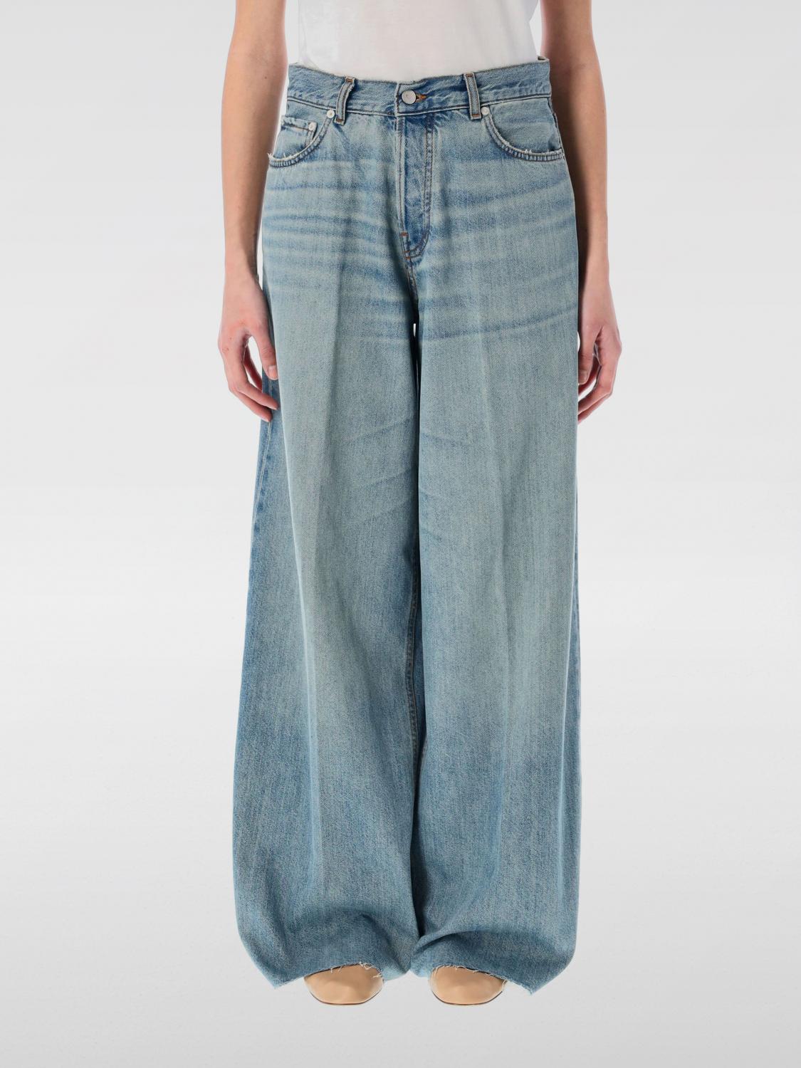 Haikure Candy Pleated Boyfriend Jeans In Blue