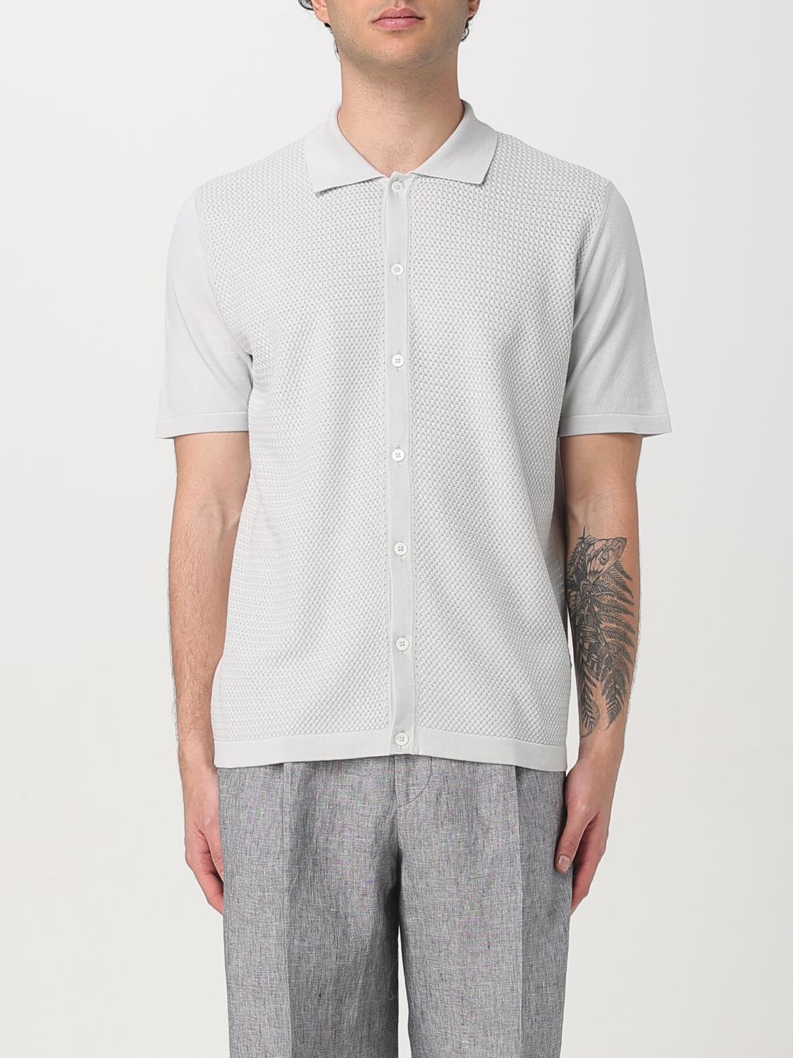 Shop Corneliani Shirt Men Color Grey In Grau