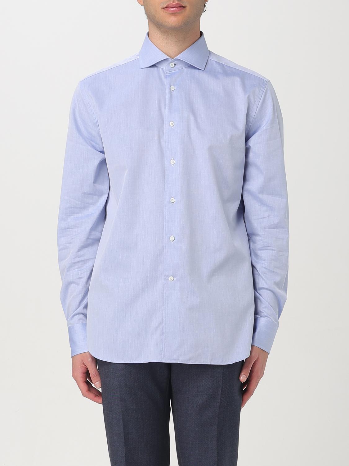 Corneliani Zigzag-pattern Shirt In Blau