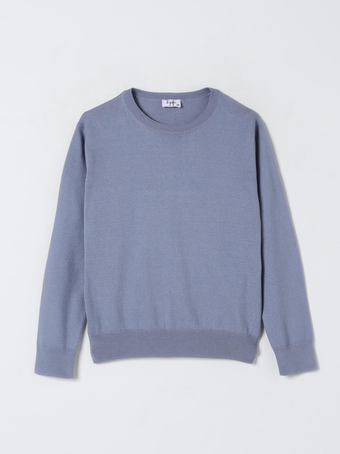 Il Gufo Virgin Wool Crew-neck Jumper In Blau