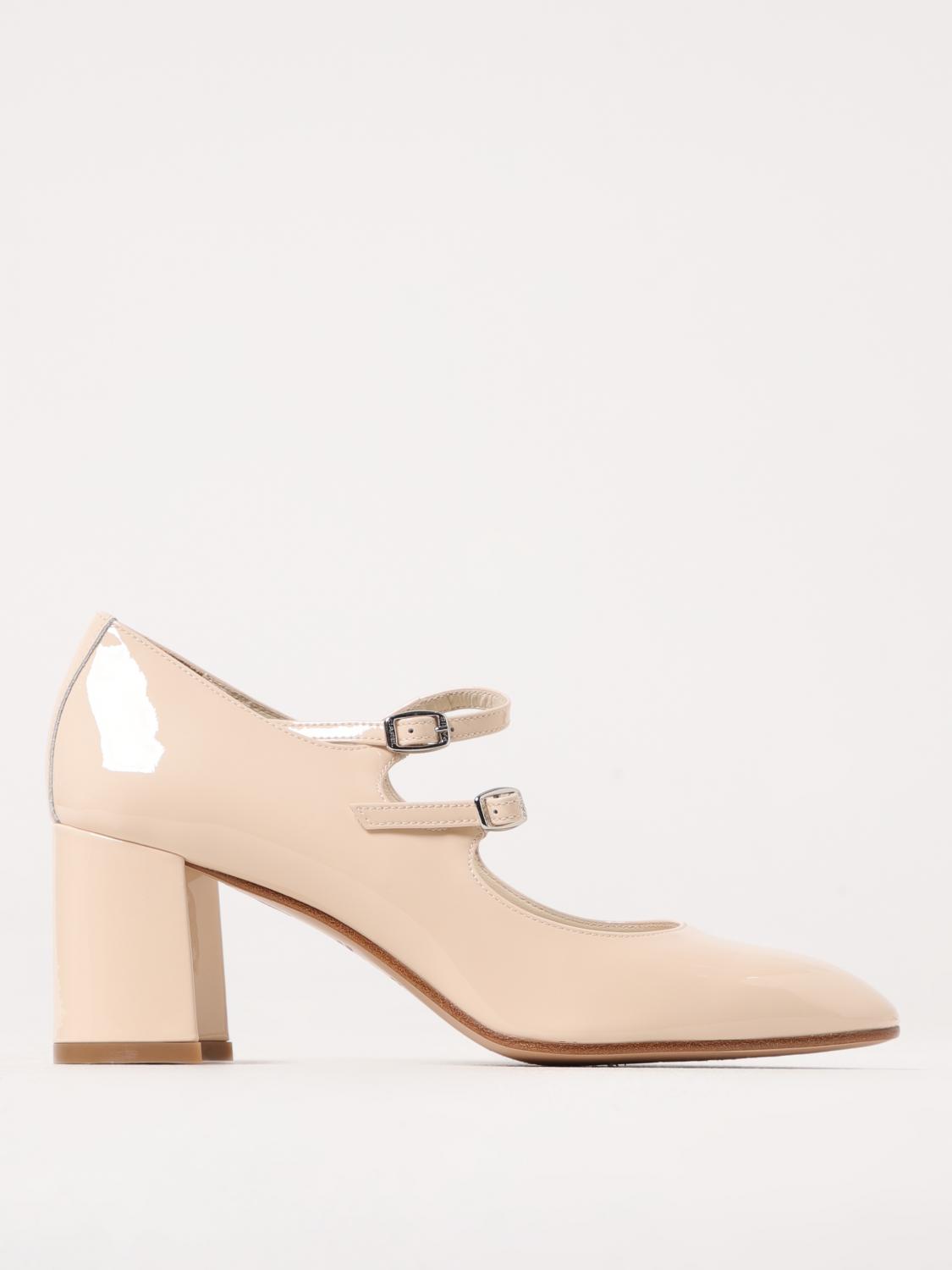 Carel Paris Alice Nude Patent Leather Shoes In Pink