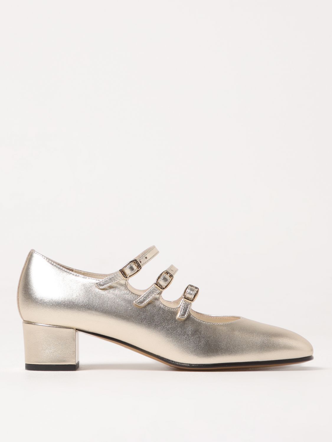 Carel Paris Kina 40mm Metallic Leather Pumps In Gold