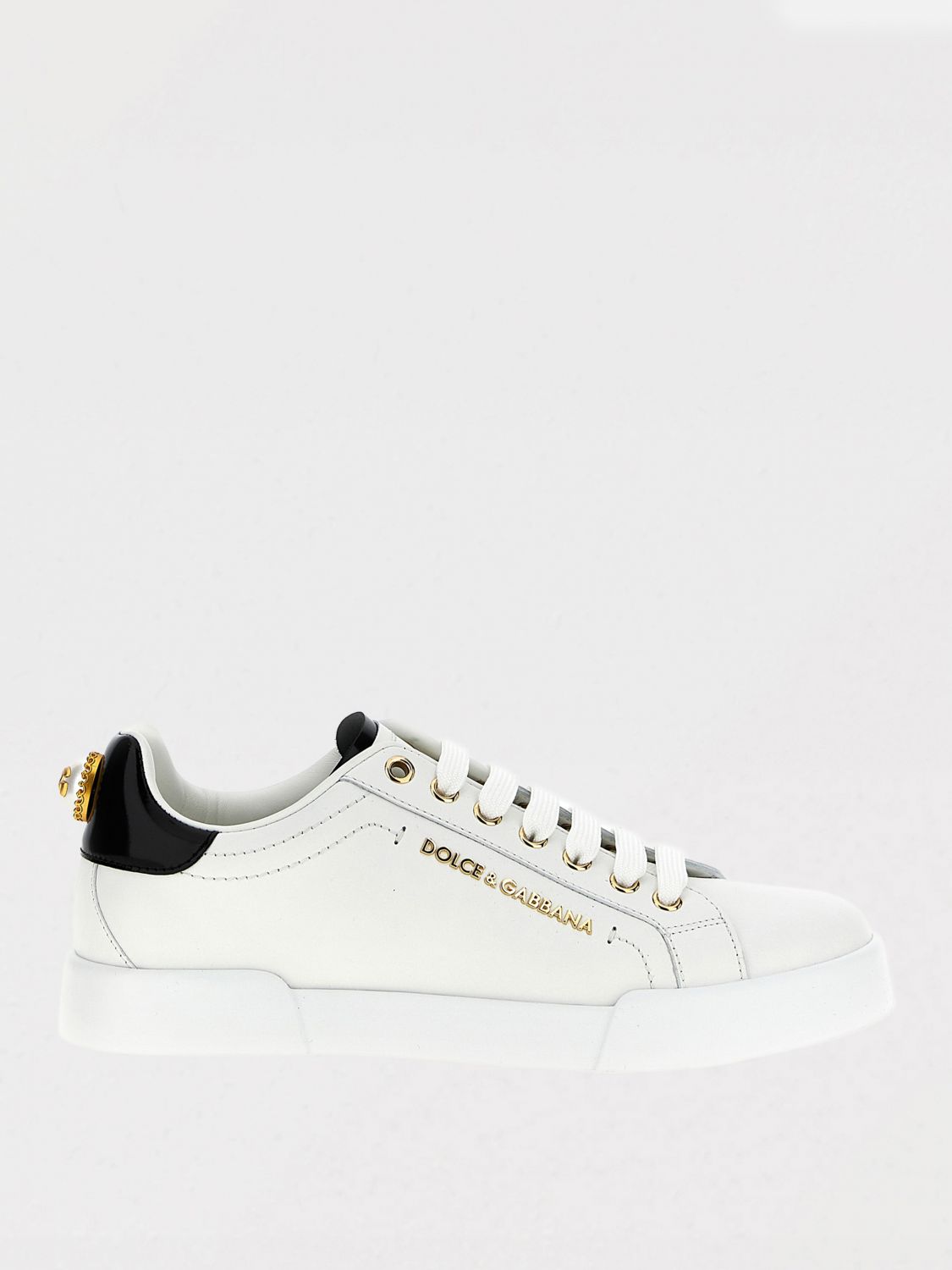 Dolce & Gabbana Lace-up Shoes Gold-tone Hardware In Weiss