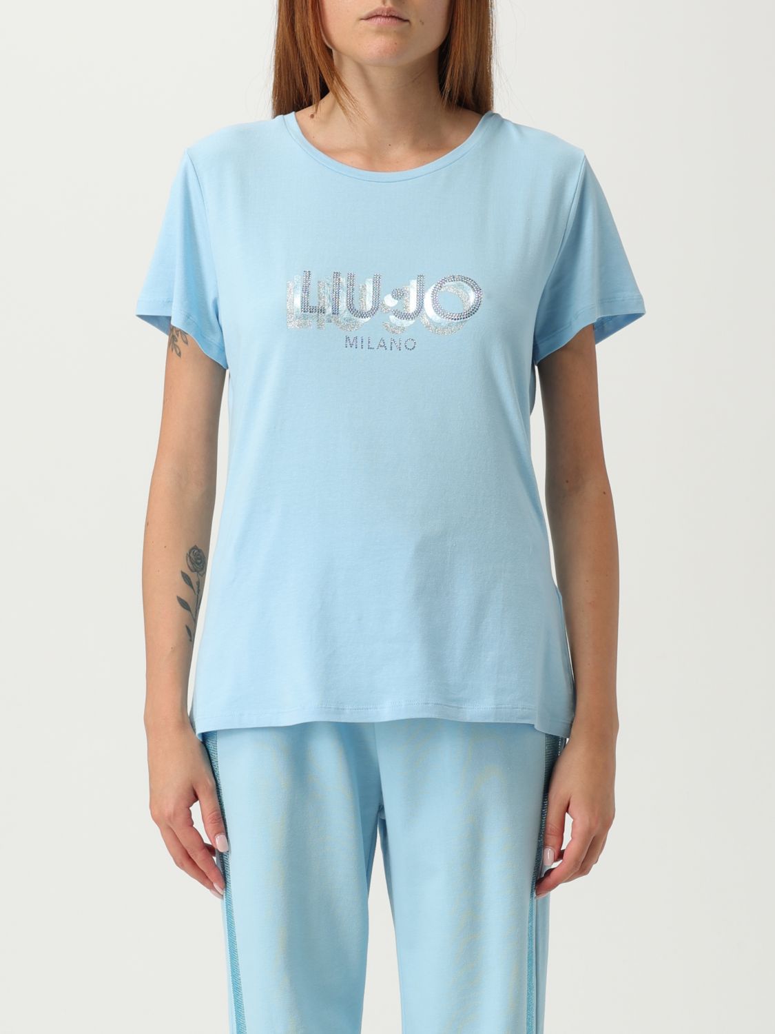 Liu •jo T-shirt Liu Jo Woman Color Sky Blue In Blue