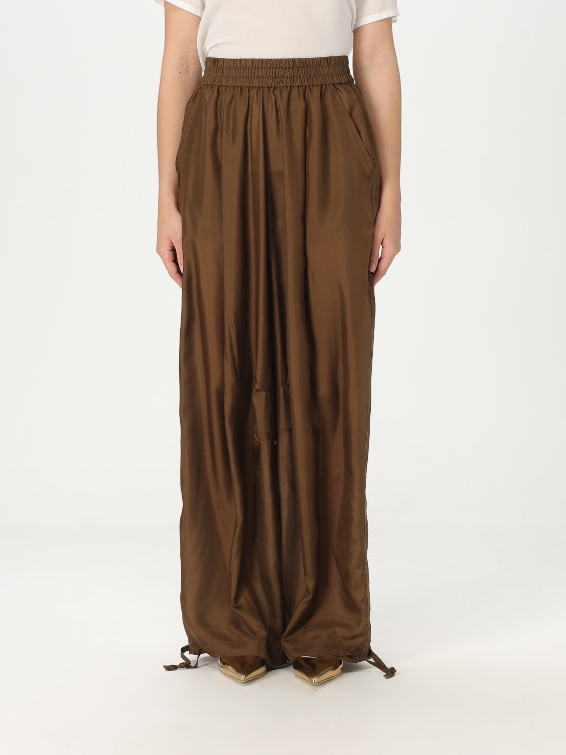 Shop Philosophy Di Lorenzo Serafini Pants Woman Color Brown In Braun