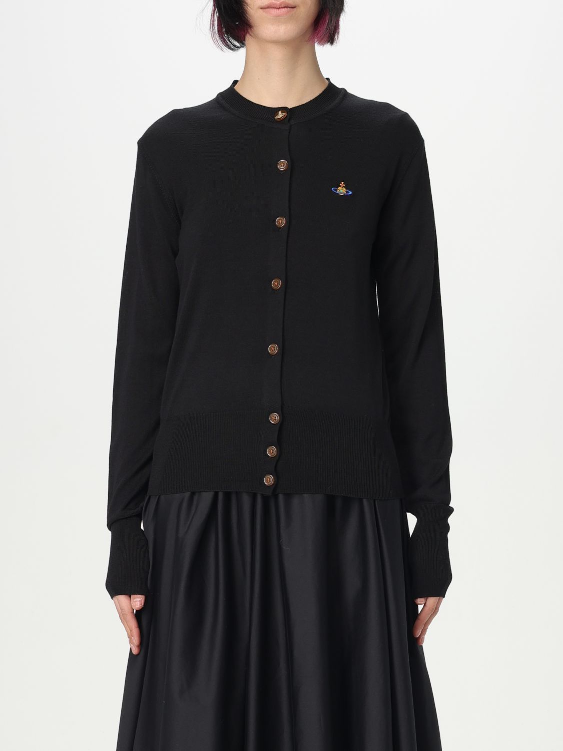 Shop Vivienne Westwood Cardigan Woman Color Black