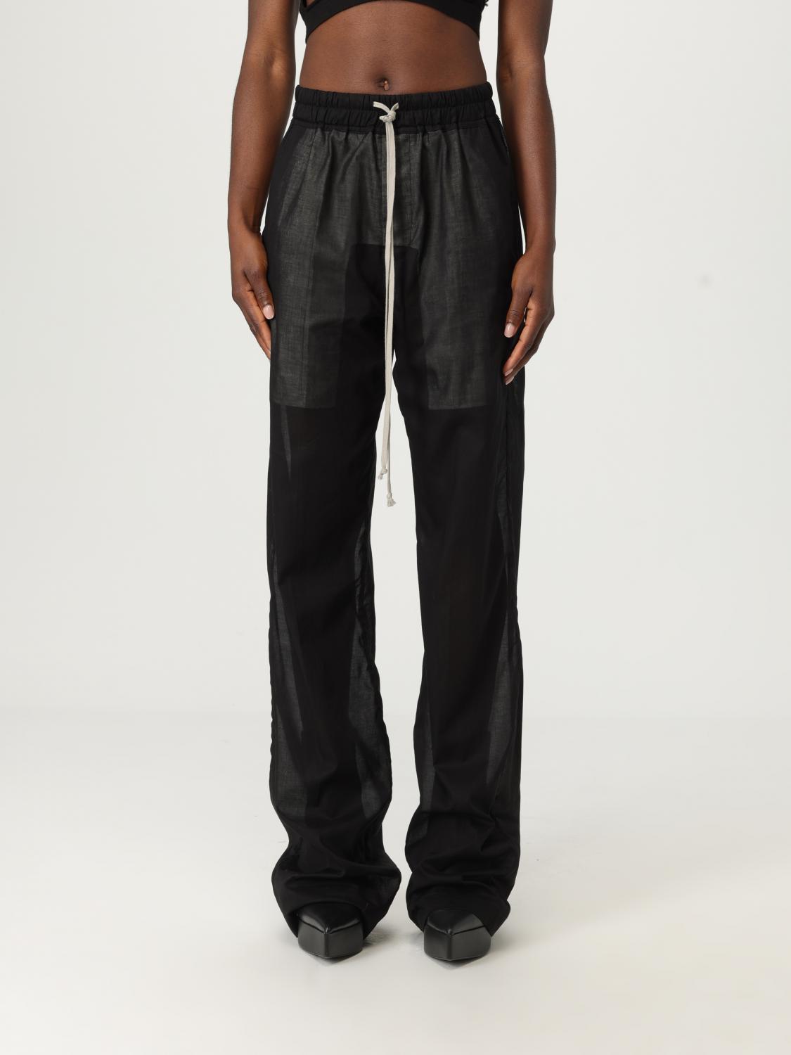 Rick Owens Wide-leg Cotton Muslin Pants With Drawstring Waist