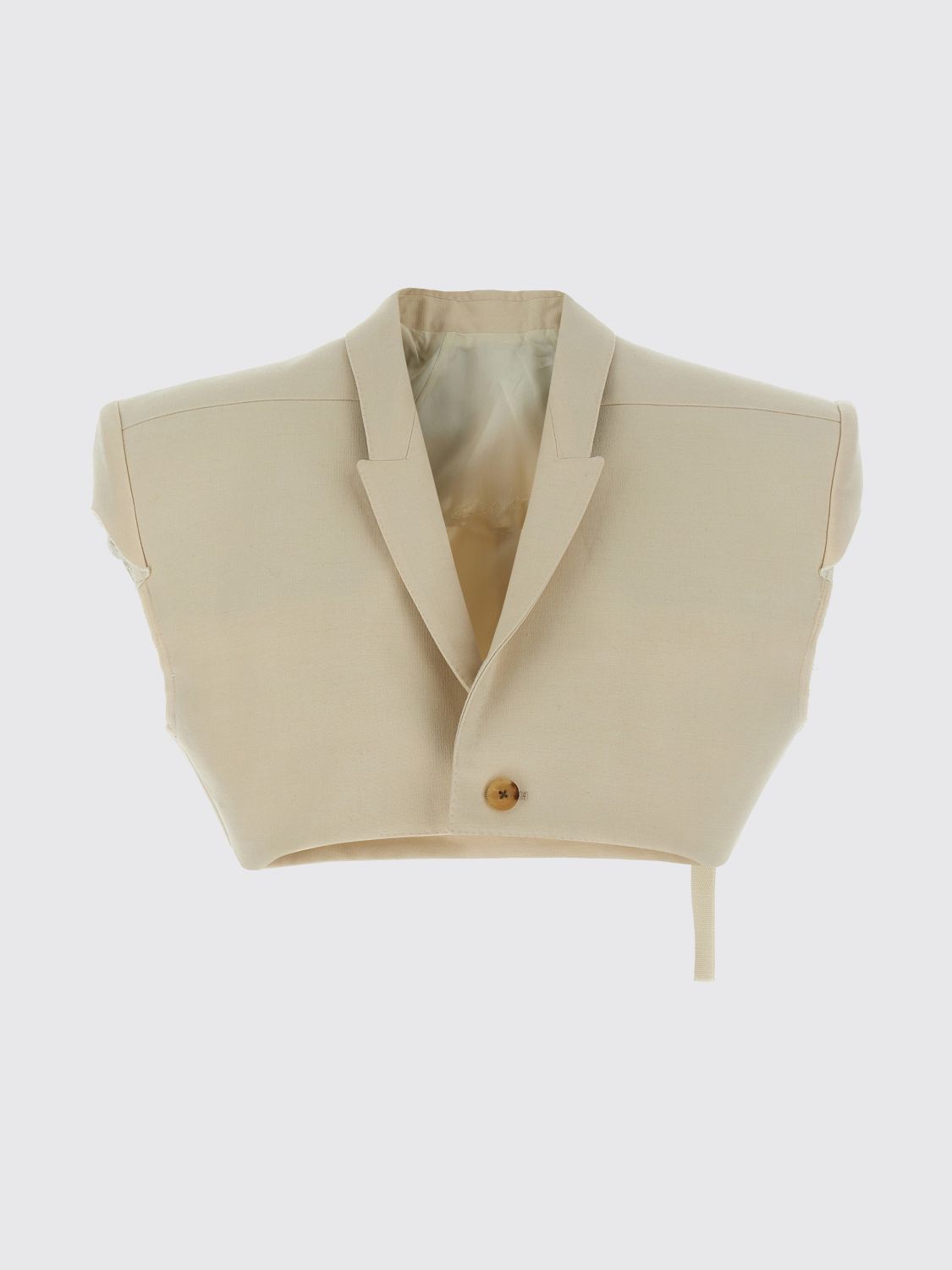 Rick Owens Waistcoat Woman Color Beige In Neutral