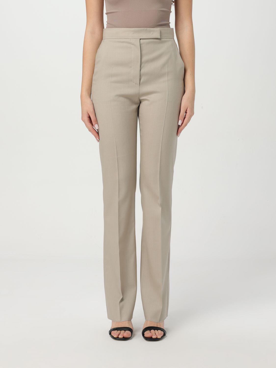 Max Mara Pants Woman Beige In Neutral