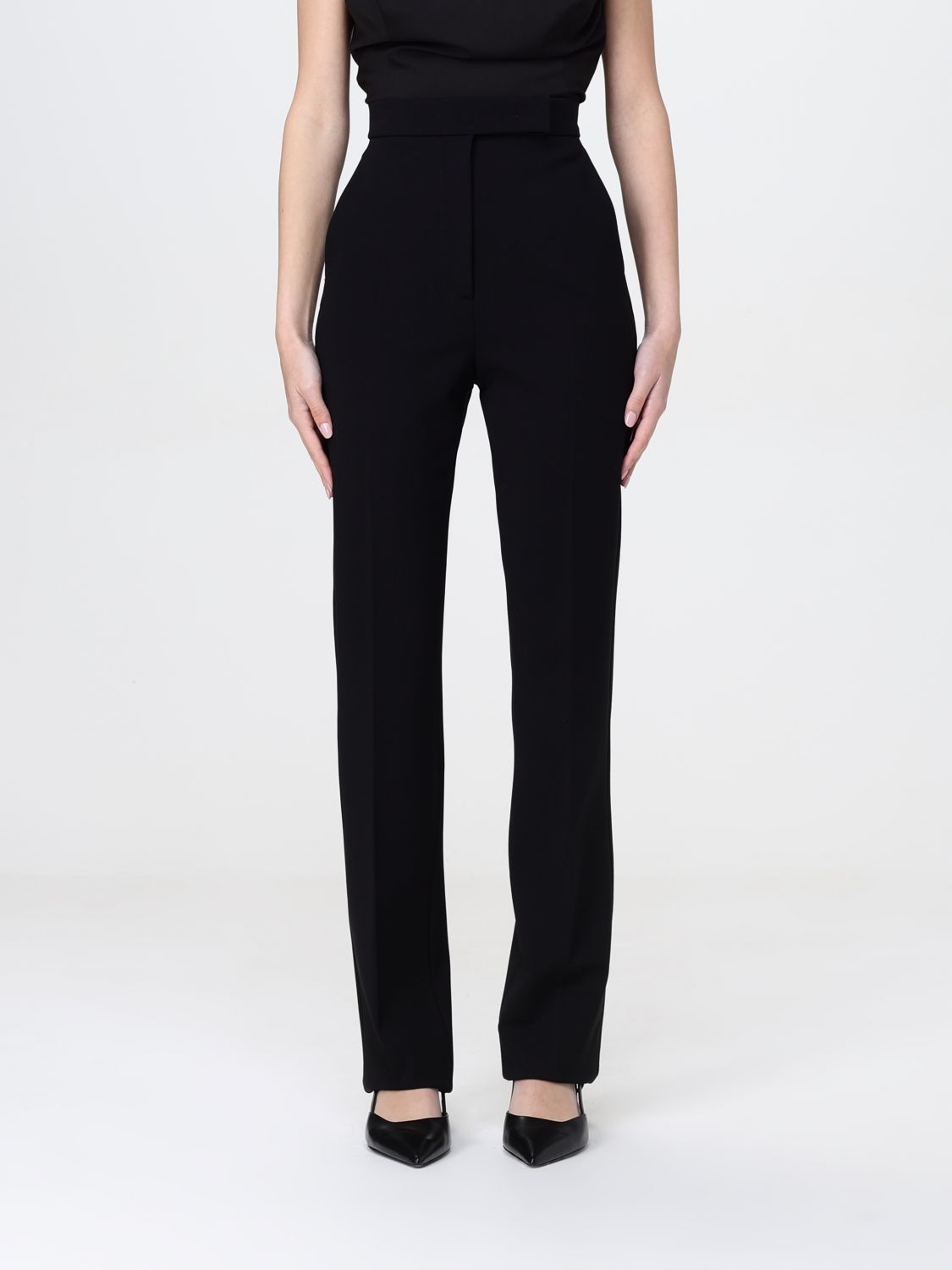 Max Mara Pants Woman Black In Black