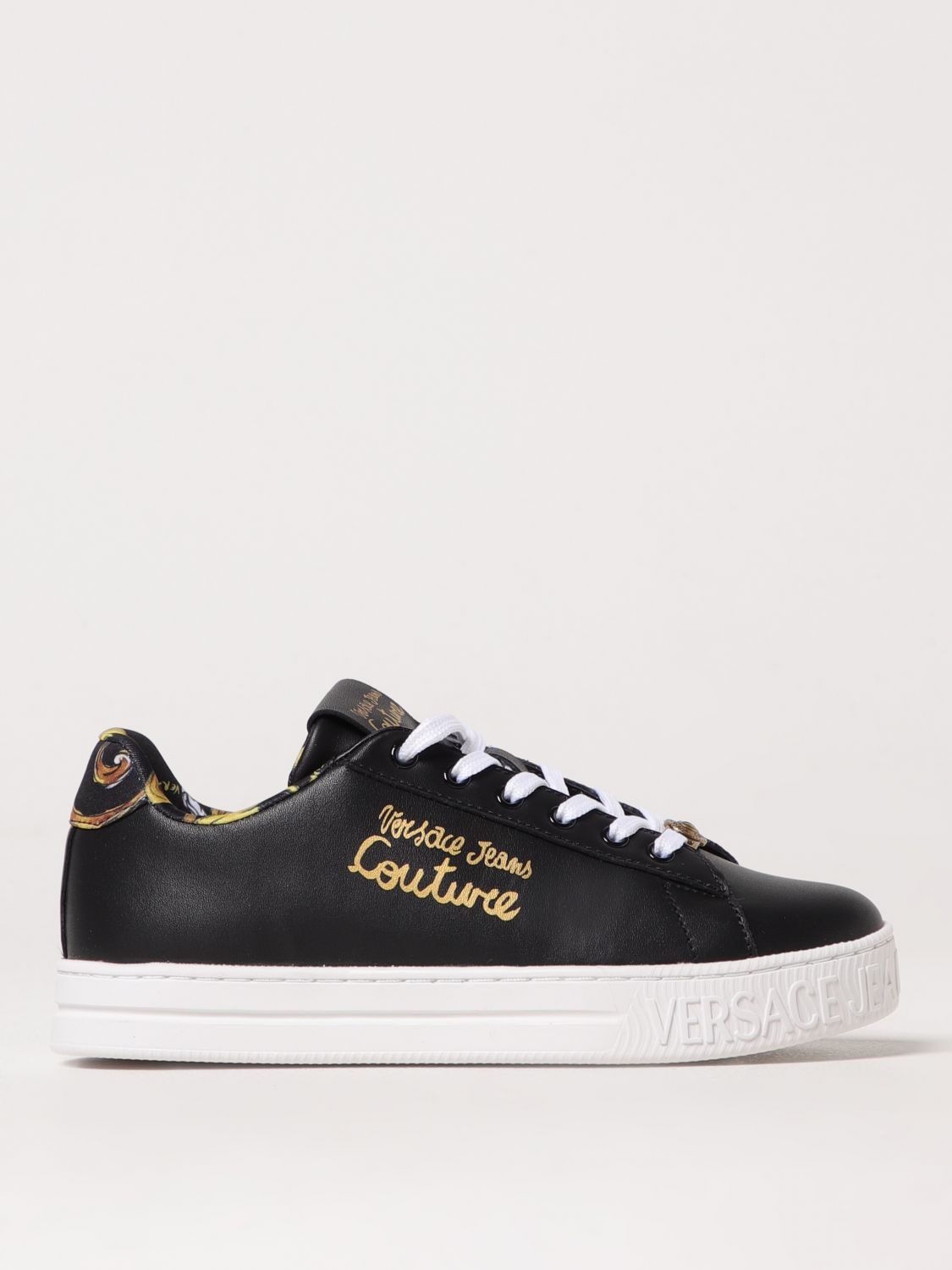 Shop Versace Jeans Couture Sneakers Woman Color Black In ブラック