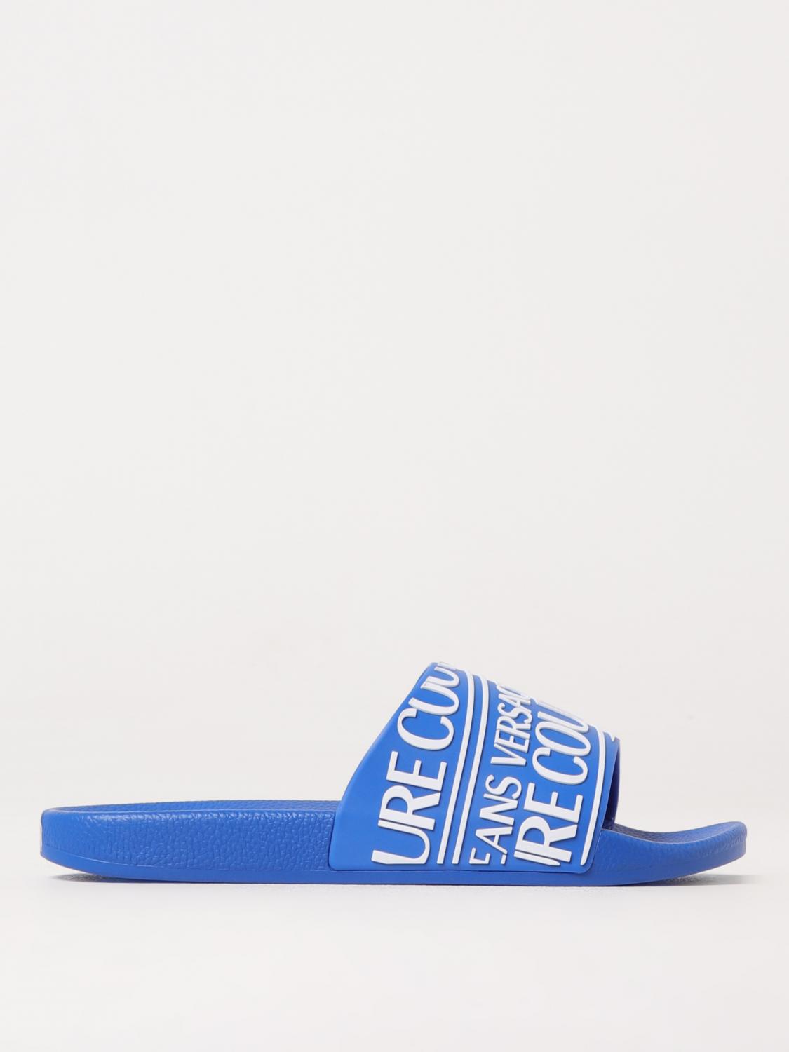 Shop Versace Jeans Couture Sandals  Men Color Blue In Blau