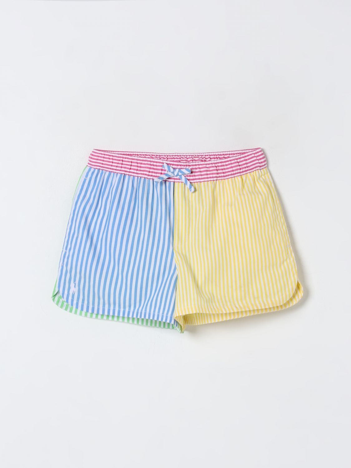 Polo Ralph Lauren Striped Cotton Fun Short In Rot