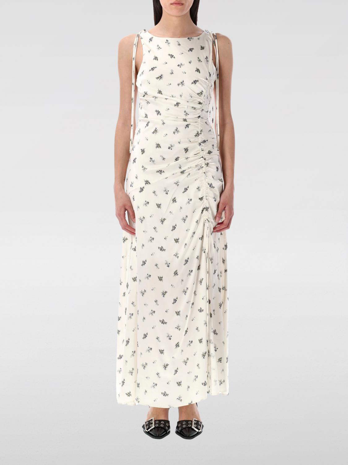 GANNI Dress Woman color White　GANNI ドレス 女性 カラー ホワイト GANNI