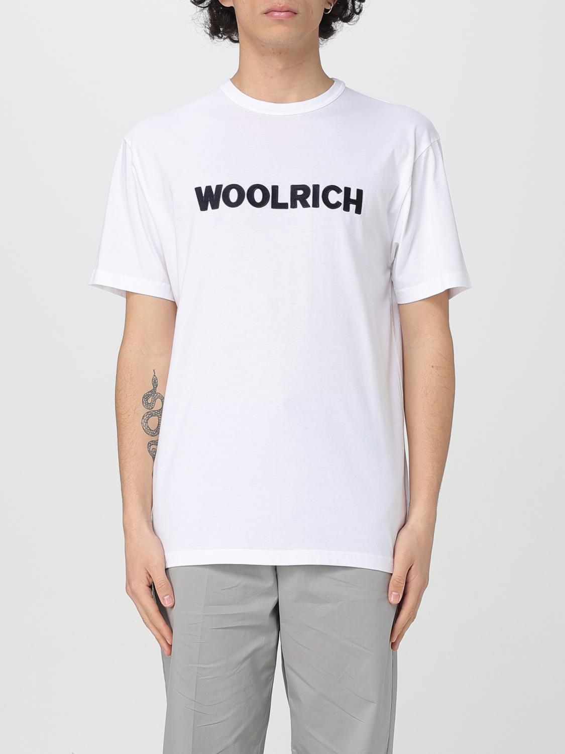 Woolrich Open-necked Black Shirt In White