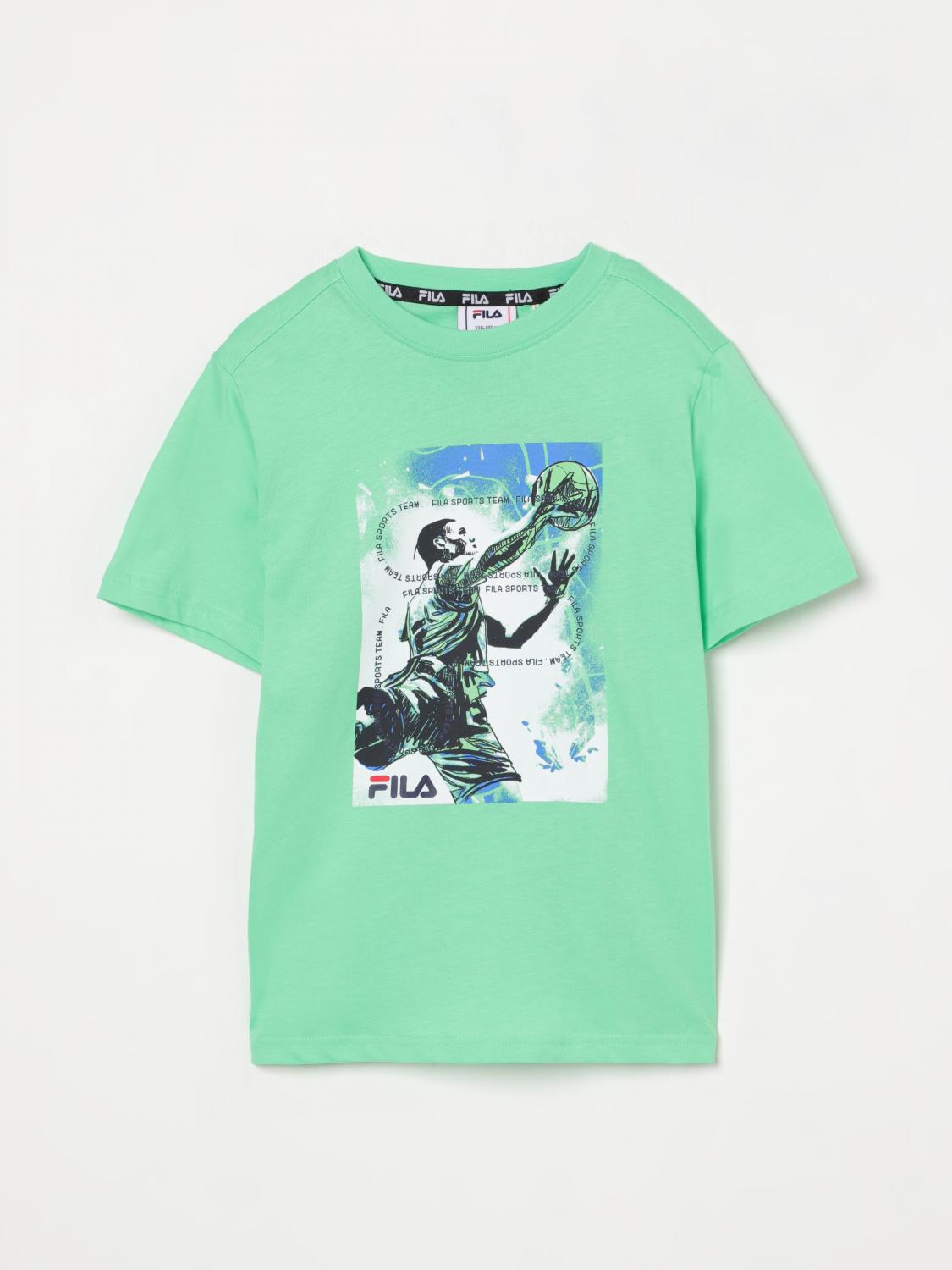 Fila T-shirt Kids Color Green In Grün