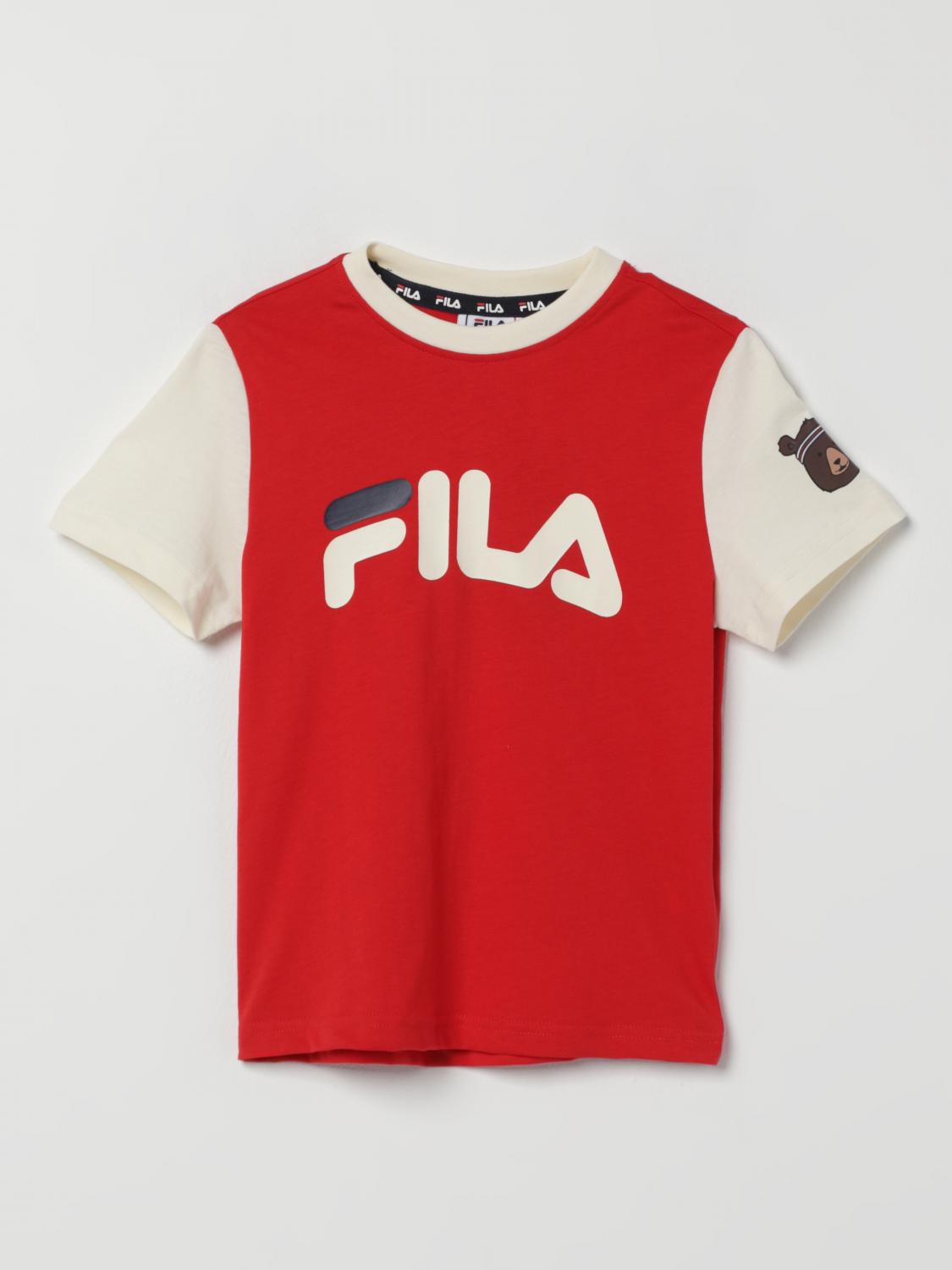 Fila Kids' T-shirt In Cotone Con Stampa Logo
