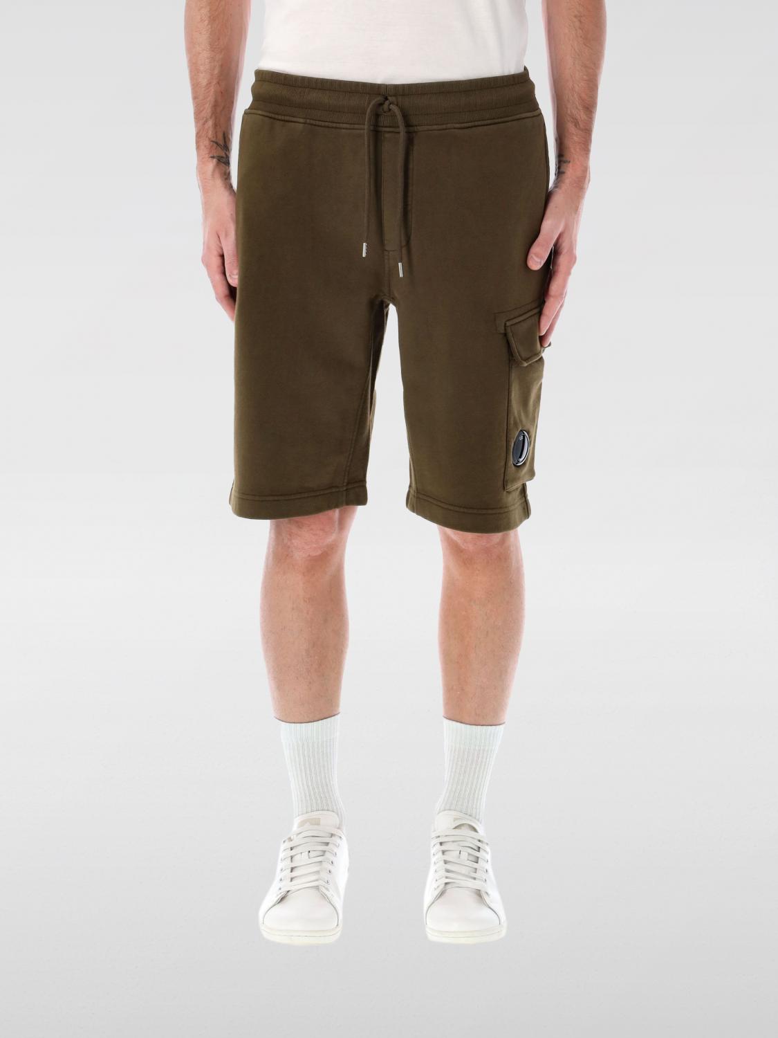 C.p. Company C.p.company Fleece Lens Short In Grün