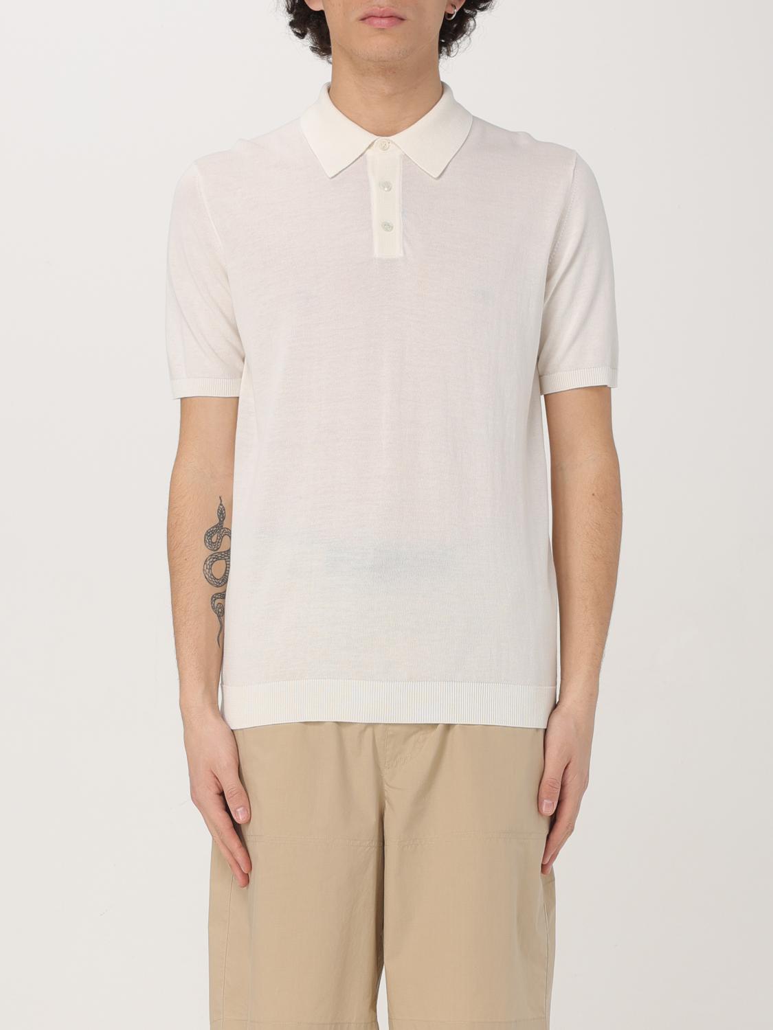 Roberto Collina White Polo In Cotton In Ecru